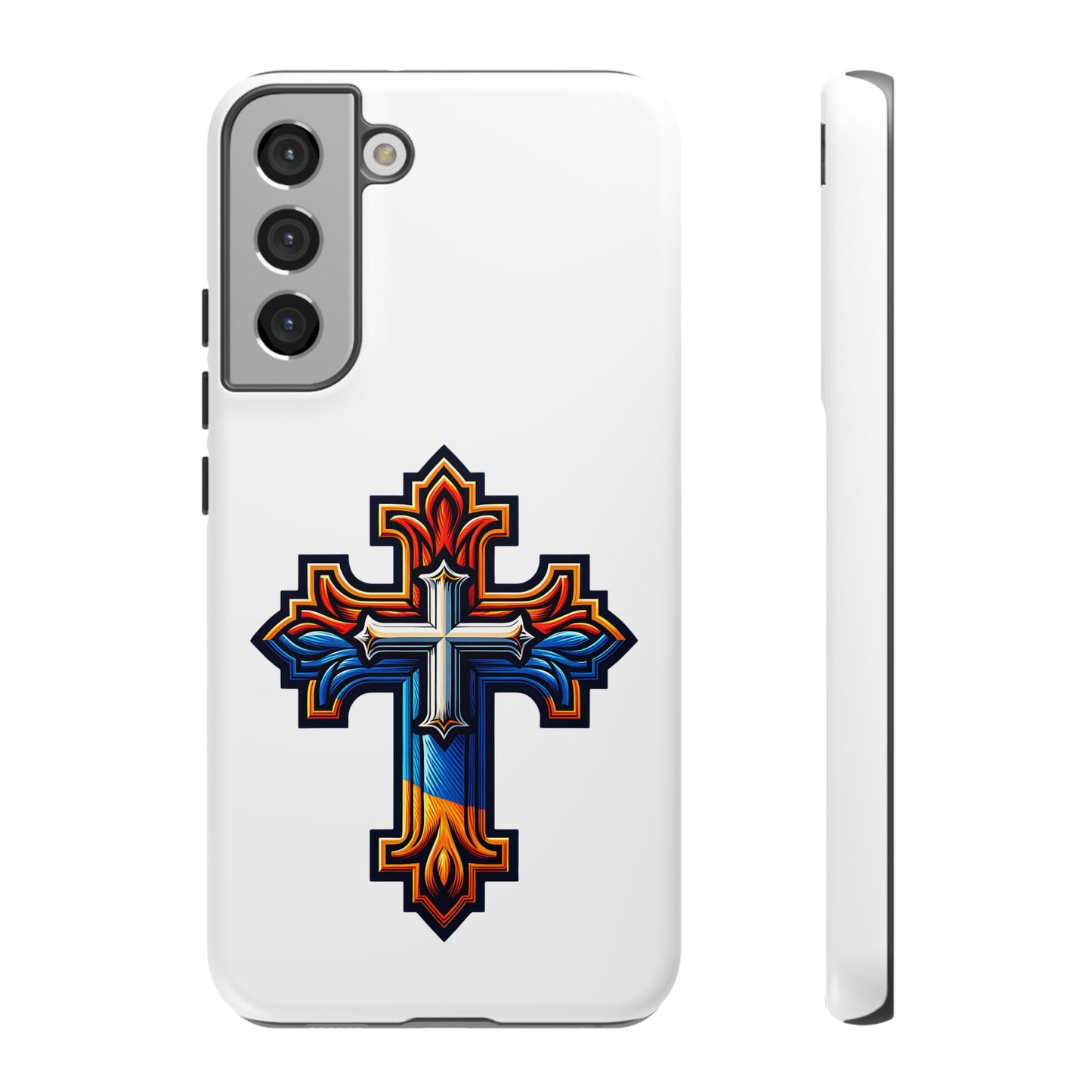 Armenian cross flag phone case iPhone Samsung Google, Christian phone case, white phone case