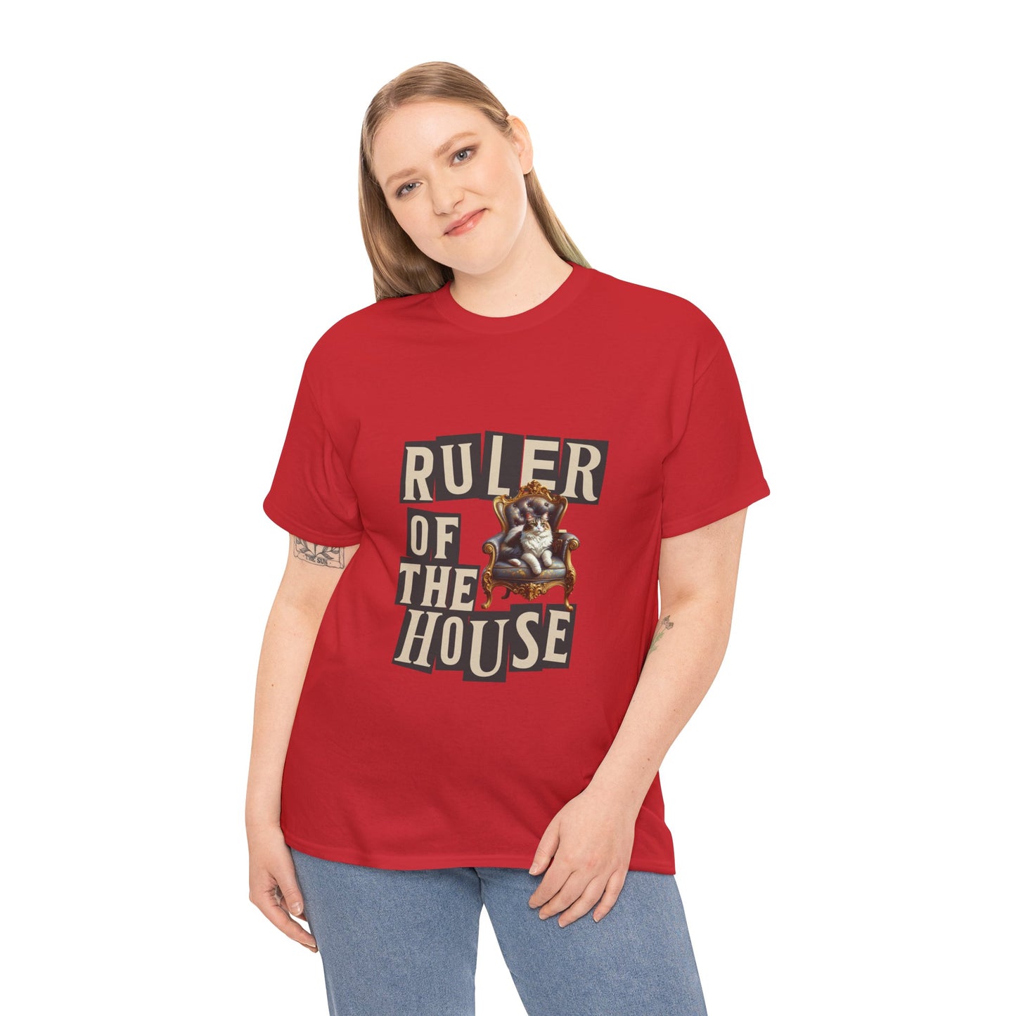 Ruler of the House Tee, Funny Pet Shirt, Gift for Cat Lovers, Unisex Cotton Tee, Casual Wear for Pet Owners