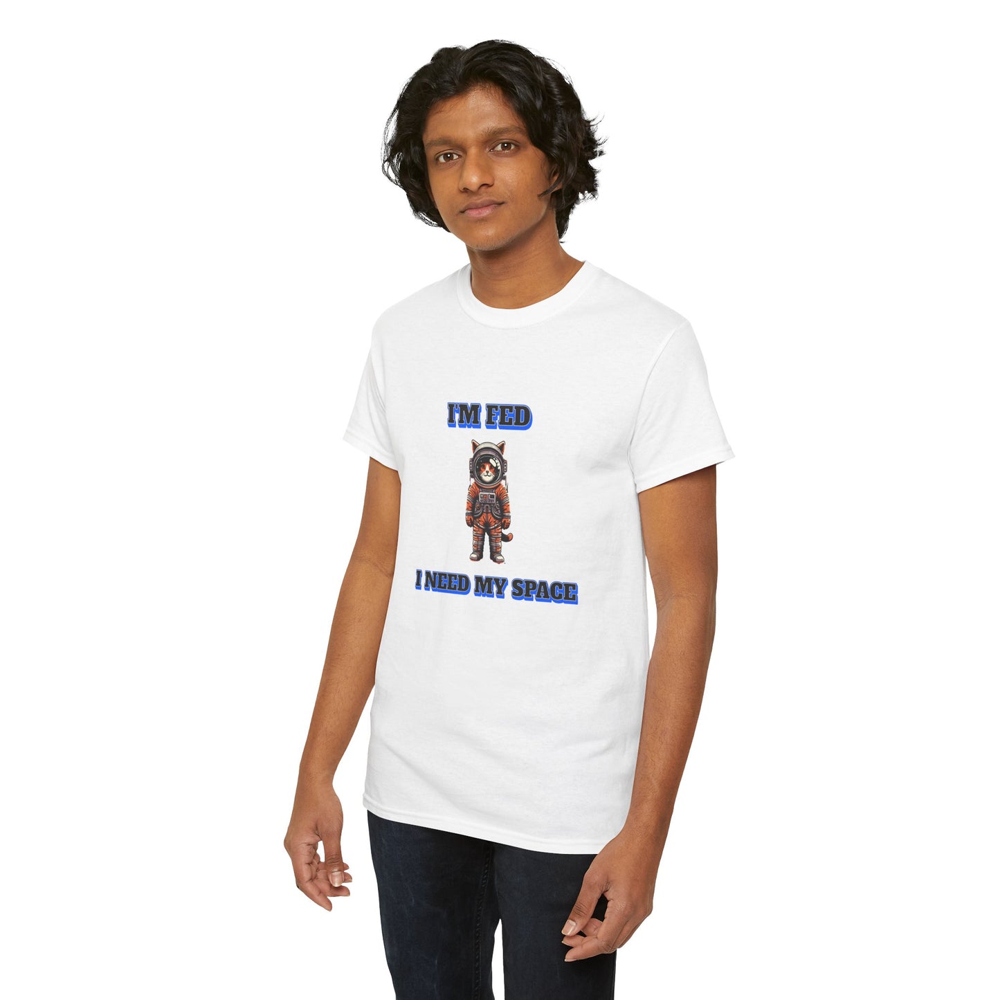 Funny cat lover shirt I'm Fed, I Need My Space - Funny Gift, Casual Wear, Animal Lover Shirt, Self-Care Humor, Everyday Comfort