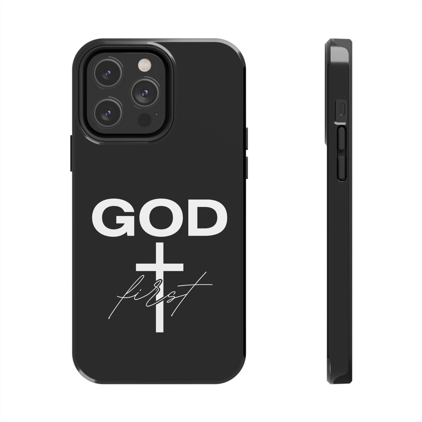 God First iPhone compatible phone case | Christian cross phone case faith accessory