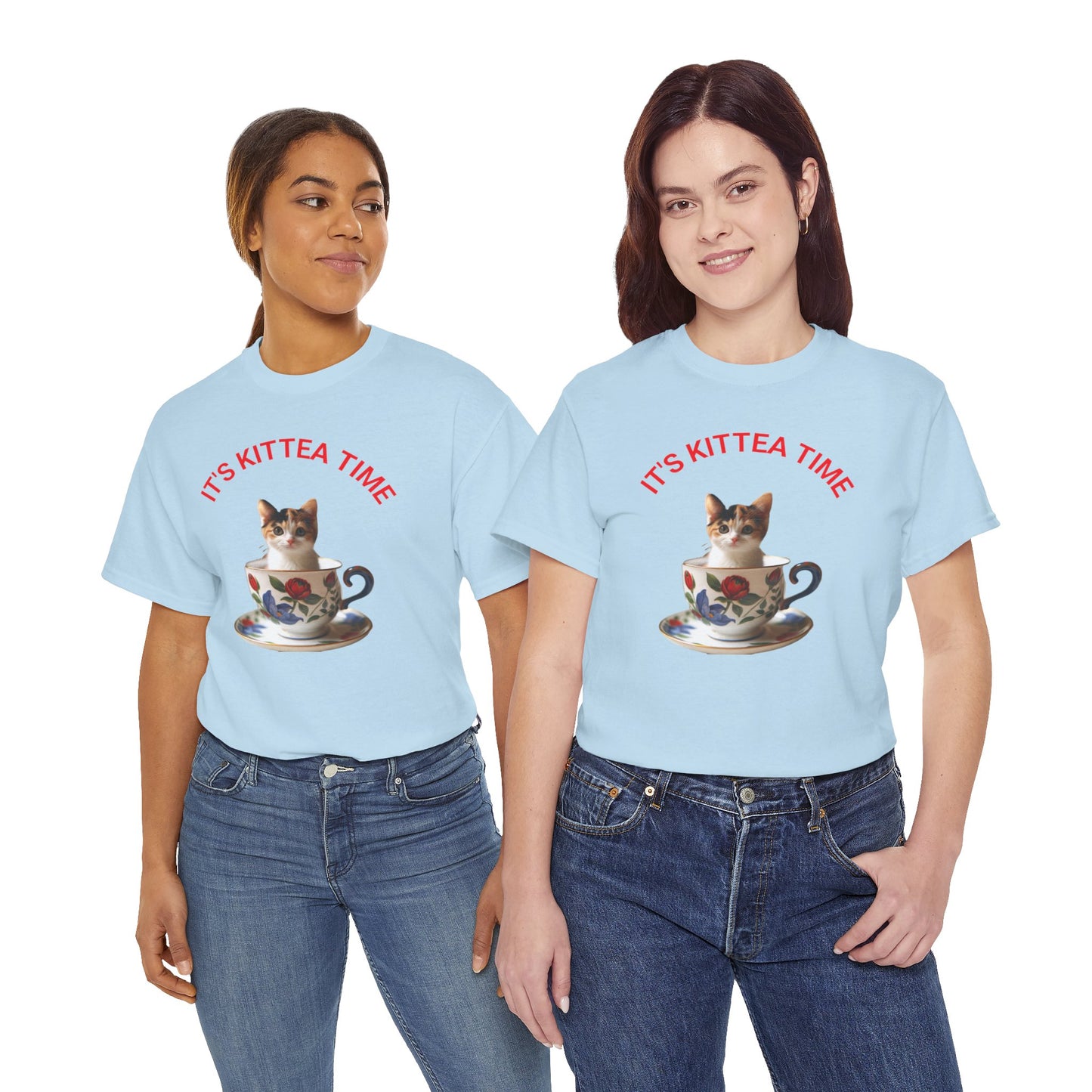 Funny Cat Lover Tee, It's Kittea Time Shirt, Unisex Cotton T-Shirt, Gift for Pet Owners, Animal Lover Apparel, Casual Wear