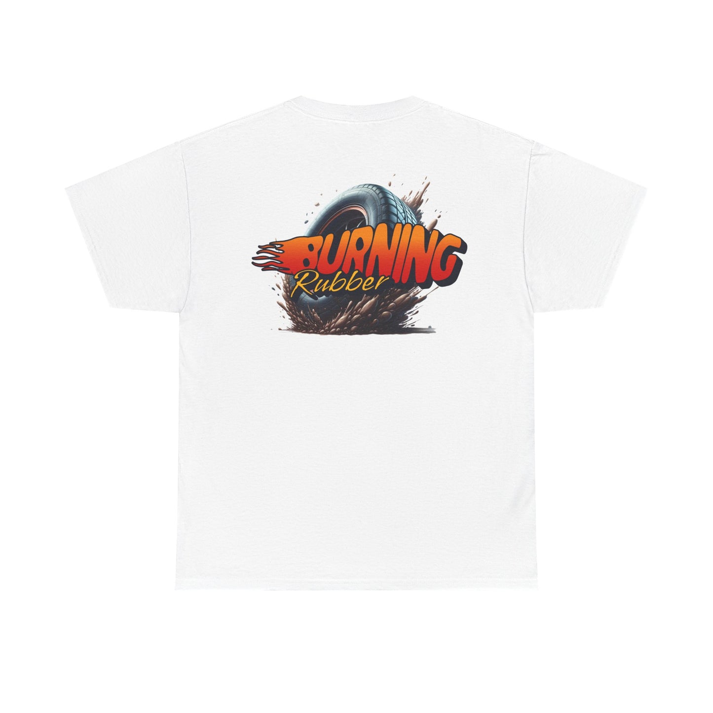 Burning Rubber Unisex Heavy Cotton Tee, Car Enthusiast Gift, Racing Shirt, Casual Everyday Wear, Streetwear, Automotive Apparel