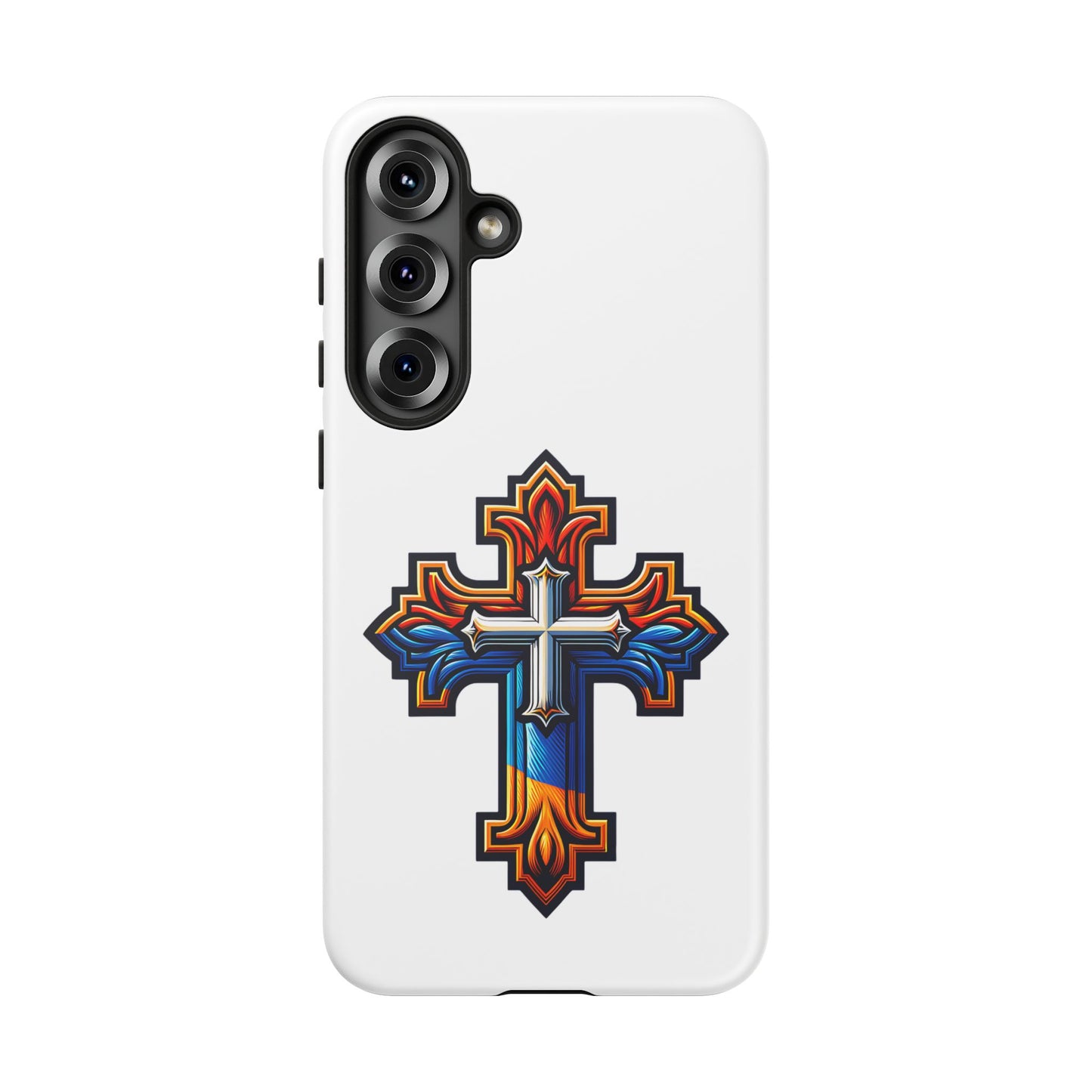 Armenian cross flag phone case iPhone Samsung Google, Christian phone case, white phone case
