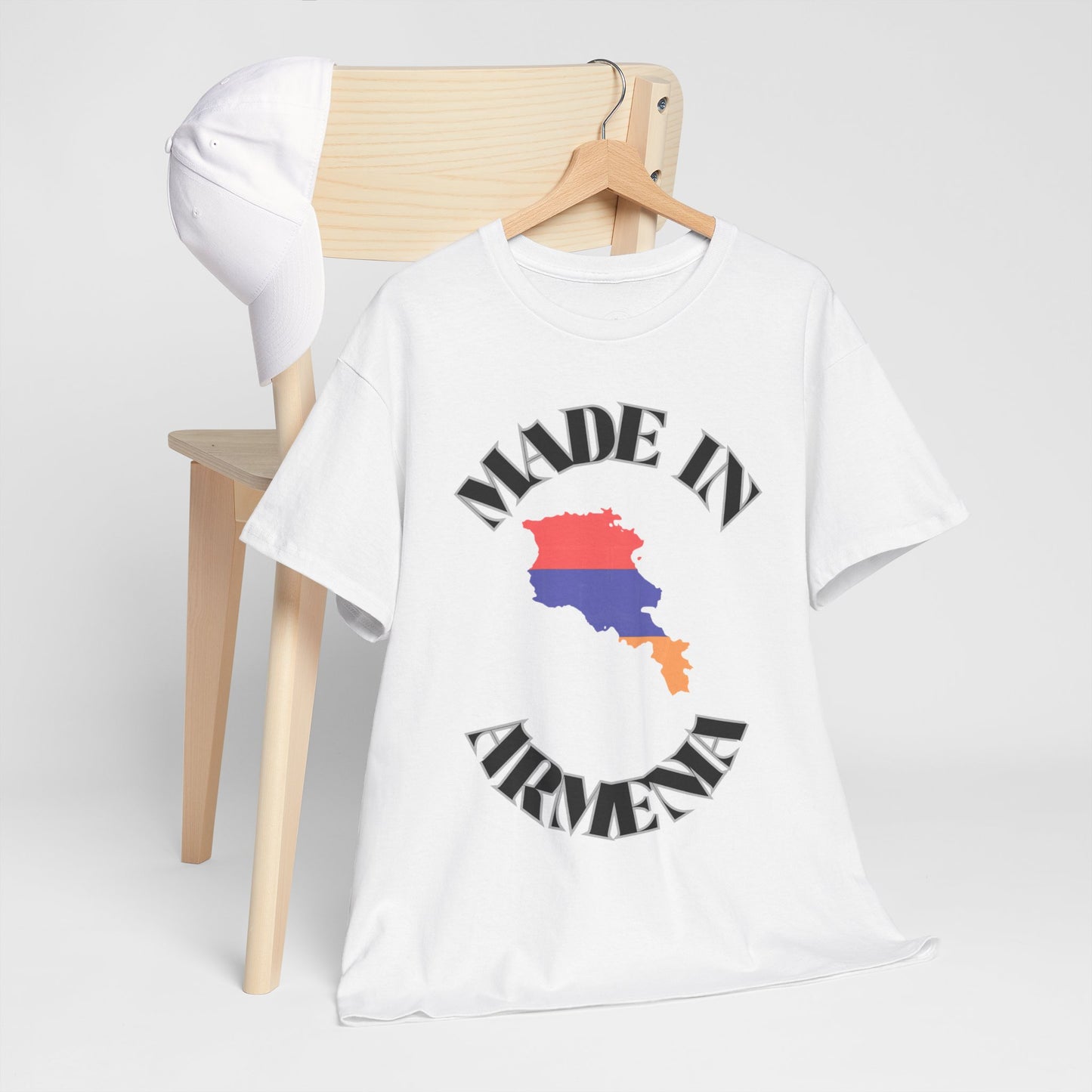Proudly Made in Armenia Tee - Unisex Heavy Cotton T-Shirt, Armenian Pride, Gift for Him/Her, Travel Souvenir, Casual Wear, Cultural Apparel