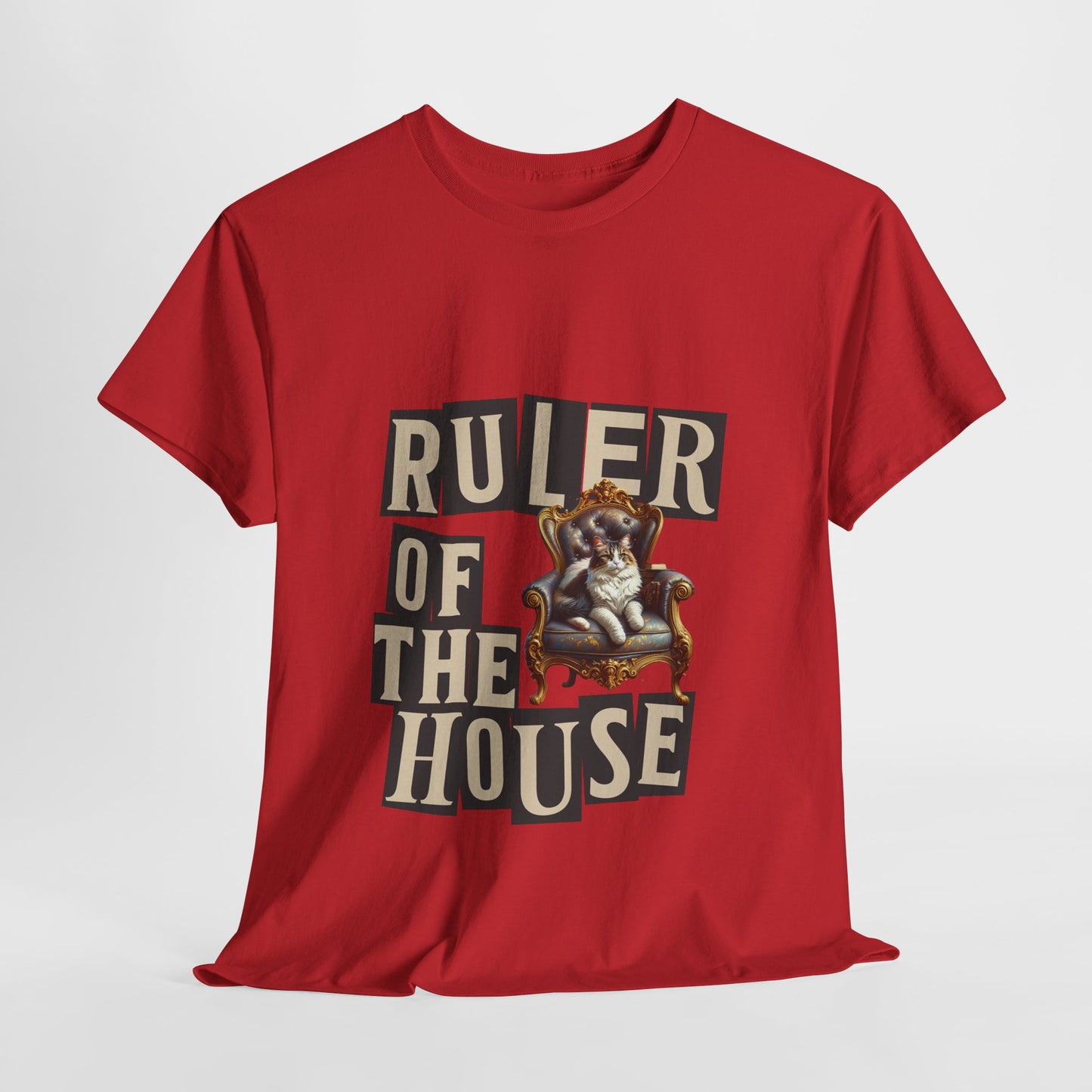 Ruler of the House Tee, Funny Pet Shirt, Gift for Cat Lovers, Unisex Cotton Tee, Casual Wear for Pet Owners