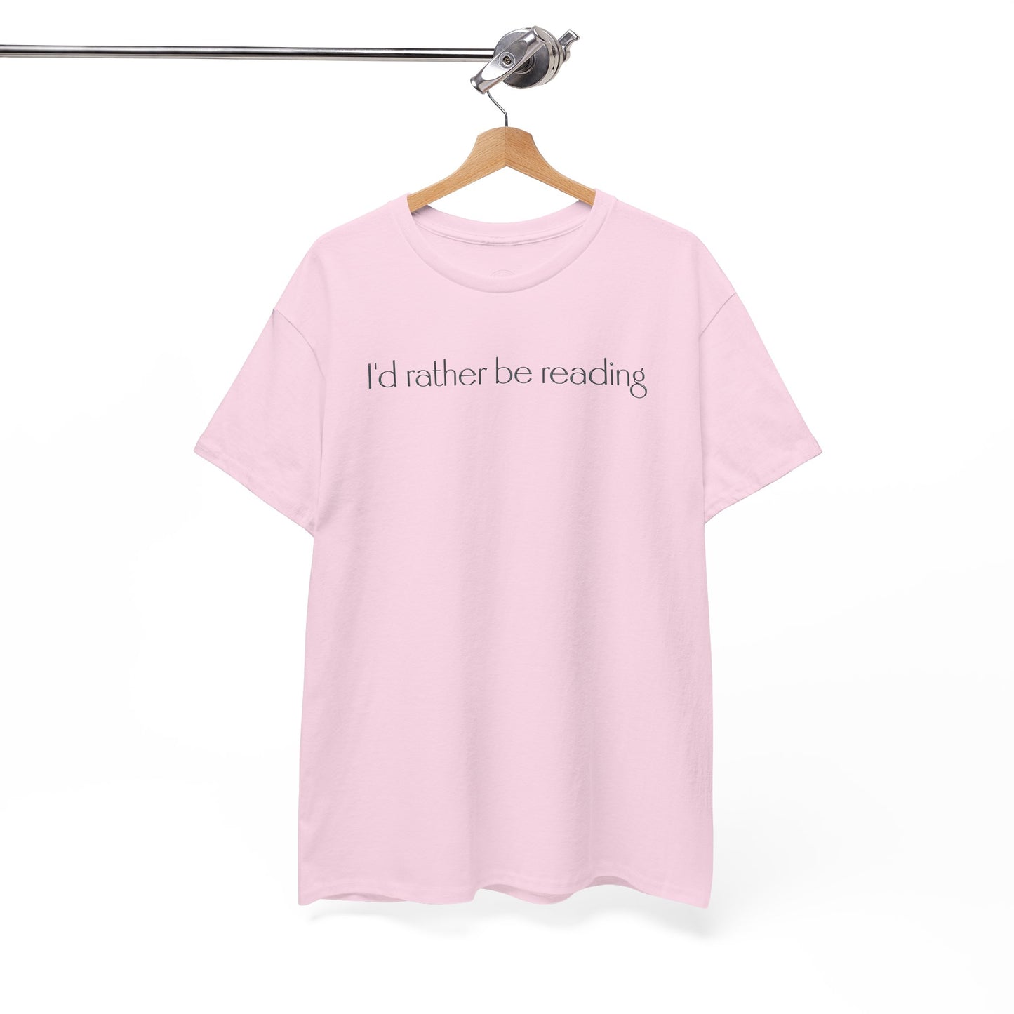 I'd Rather Be Reading Unisex Heavy Cotton Tee - Perfect for Book Lovers, Cozy Vibes, Gift for Readers, Literary Enthusiasts, Casual Wear