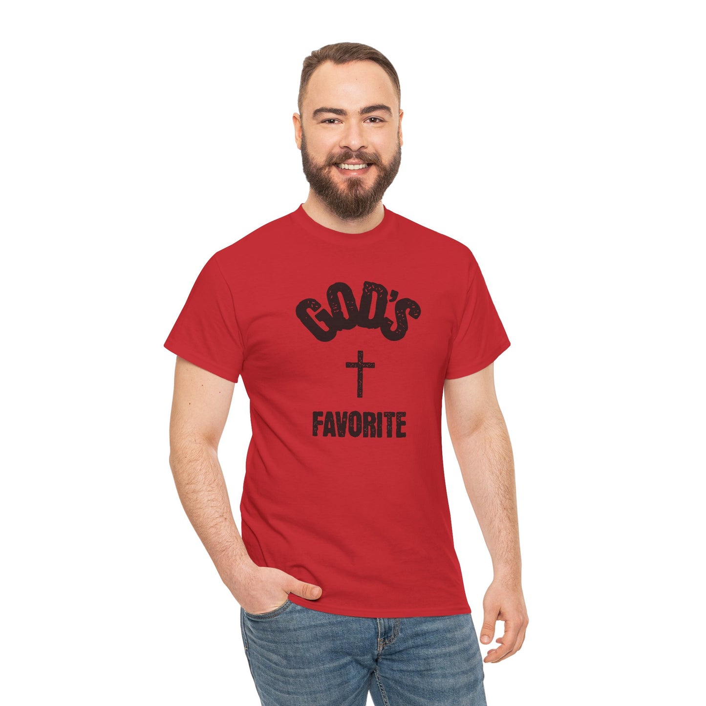 God's Favorite T-Shirt — Christian Cross Faith Graphic Tee