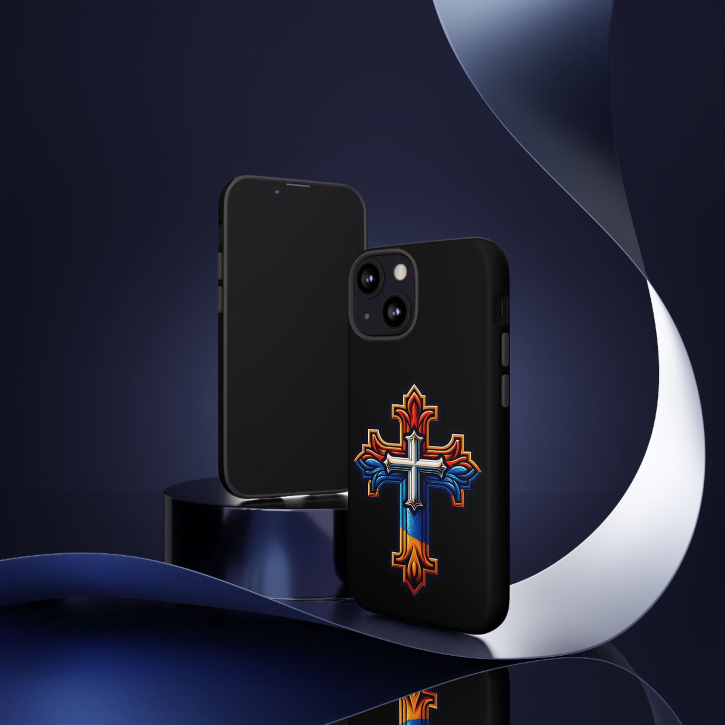 iPhone 16 iPhone 16 Pro iPhone 16 Pro Max iPhone 15 iPhone 15 Pro iPhone 15 Pro Max Armenian Cross phone case black, Christian phone case