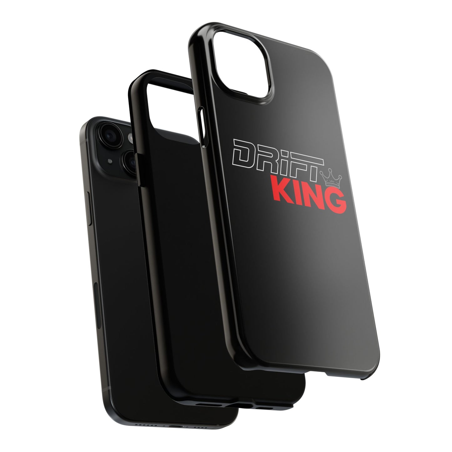 Drift King iPhone Compatible Black Phone Case | Tough Protective Phone Case