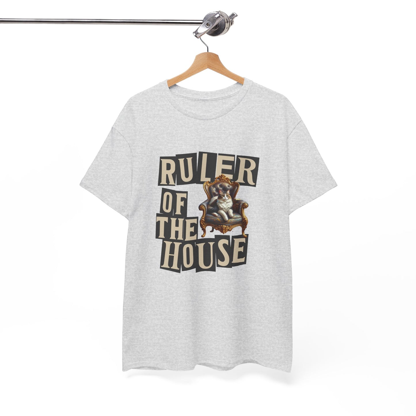 Ruler of the House Tee, Funny Pet Shirt, Gift for Cat Lovers, Unisex Cotton Tee, Casual Wear for Pet Owners