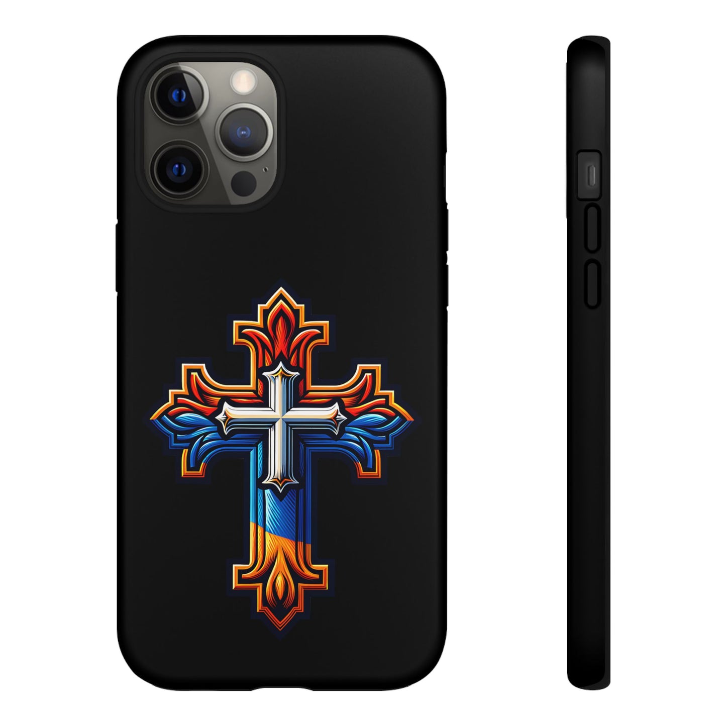 iPhone 16 iPhone 16 Pro iPhone 16 Pro Max iPhone 15 iPhone 15 Pro iPhone 15 Pro Max Armenian Cross phone case black, Christian phone case