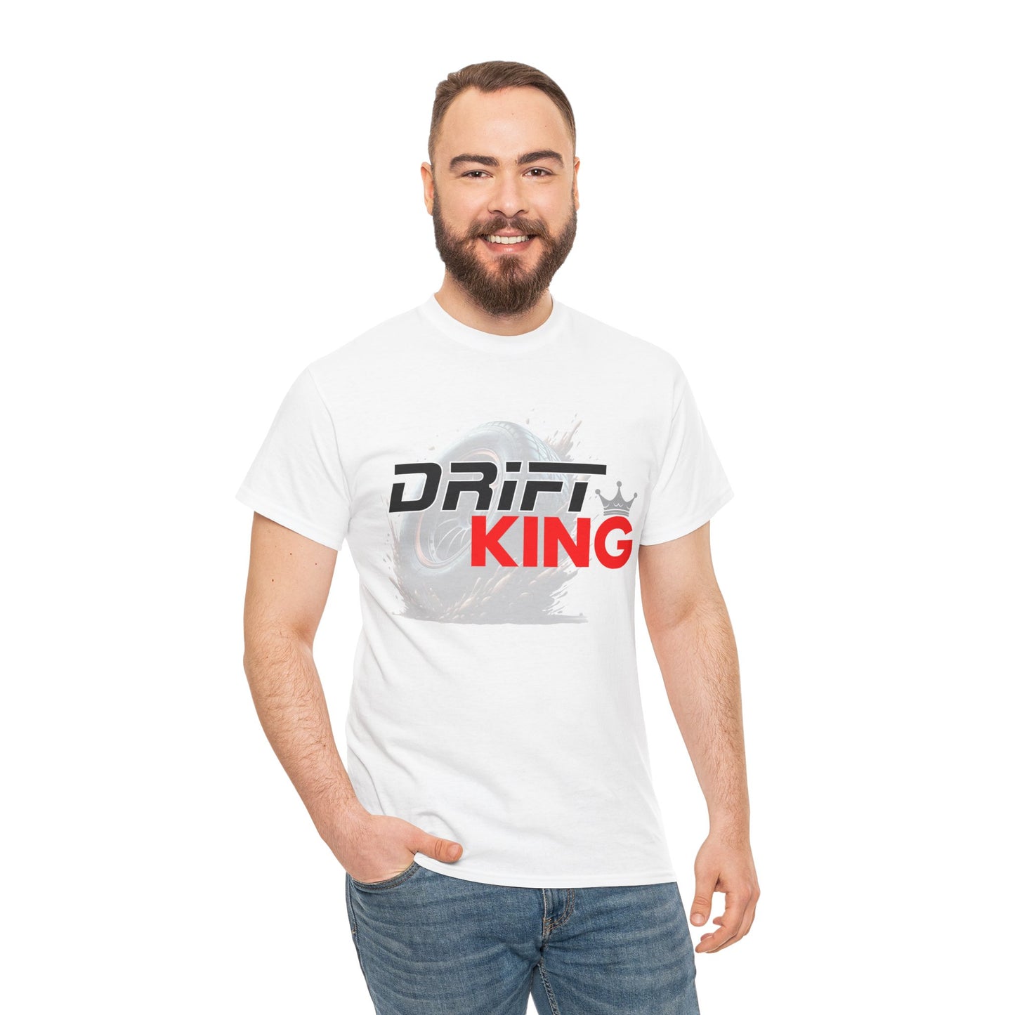 Drift King Unisex Heavy Cotton Tee - Perfect for Car Enthusiasts, Automotive Events, Gift for Drivers, Street Racing Apparel, Casual Wear