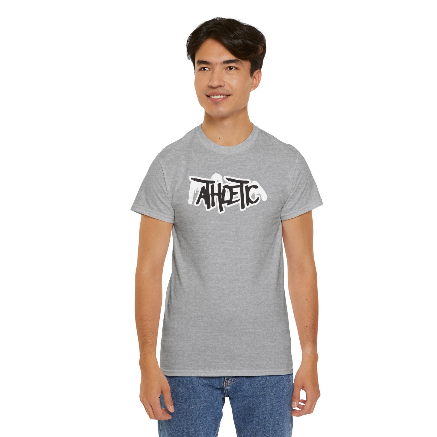 Athletic Graffiti T-Shirt — Red & Black Streetwear Logo Tee