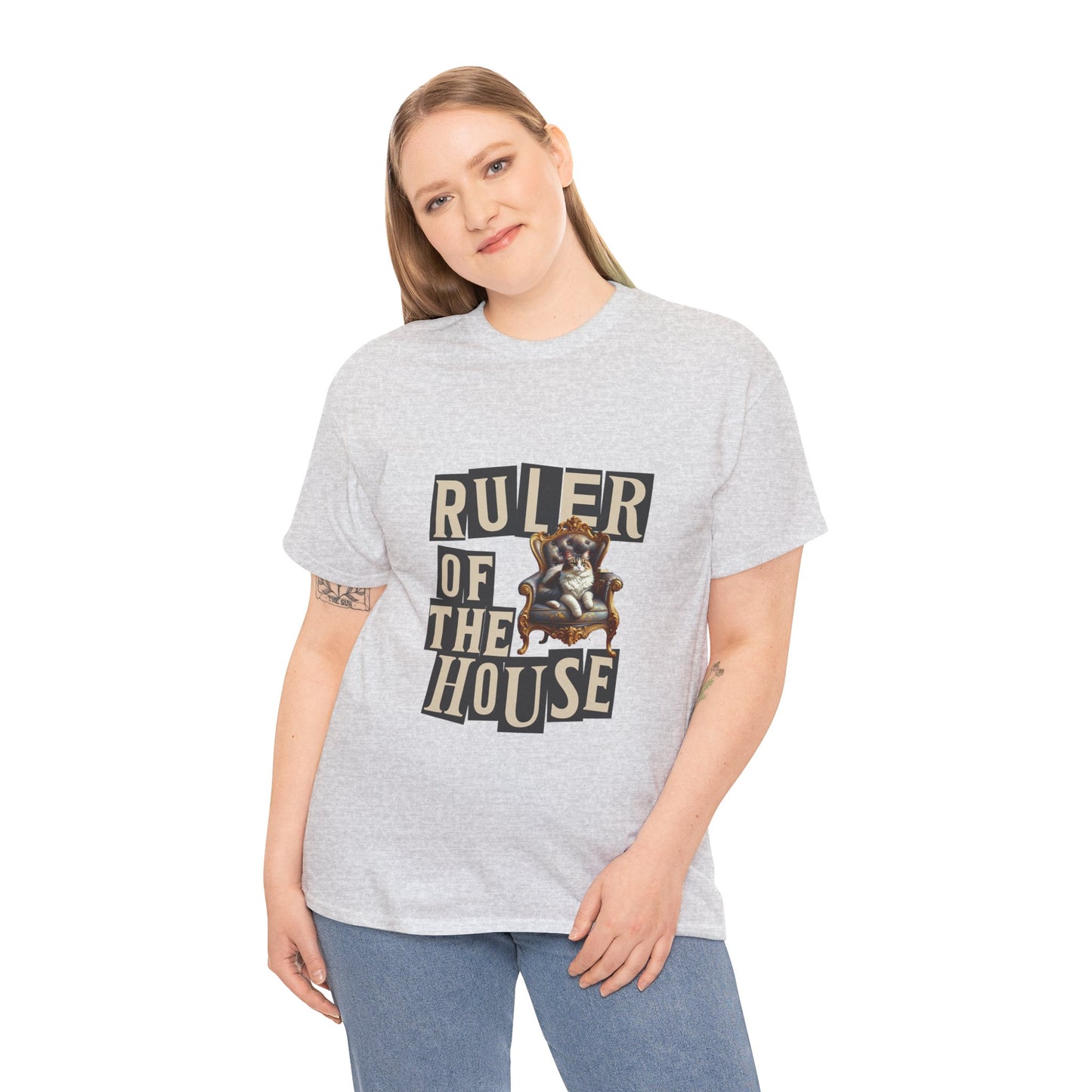 Ruler of the House Tee, Funny Pet Shirt, Gift for Cat Lovers, Unisex Cotton Tee, Casual Wear for Pet Owners