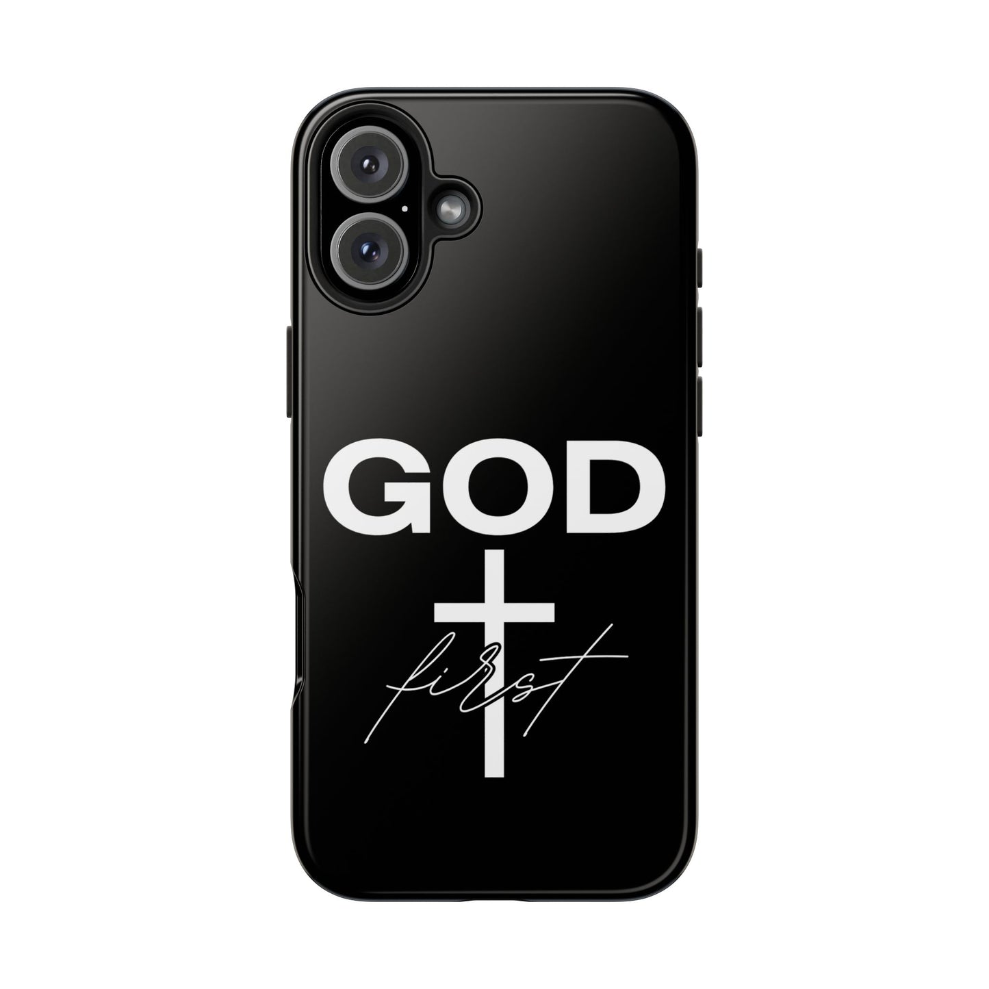 God First iPhone compatible phone case | Christian cross phone case faith accessory