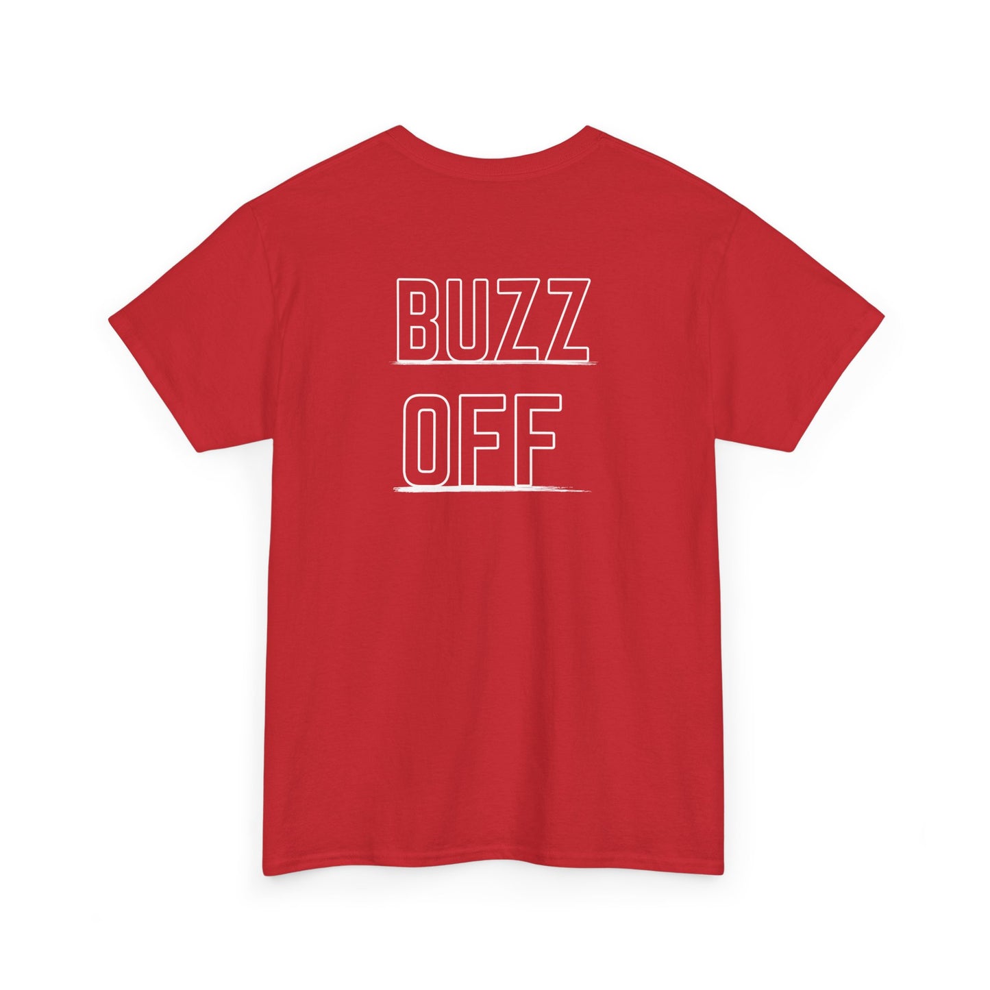 Buzz Off Unisex Heavy Cotton Tee - Funny Graphic Tee, Bee Lover Gift, Summer Outfit, Birthday Gift, Casual Wear