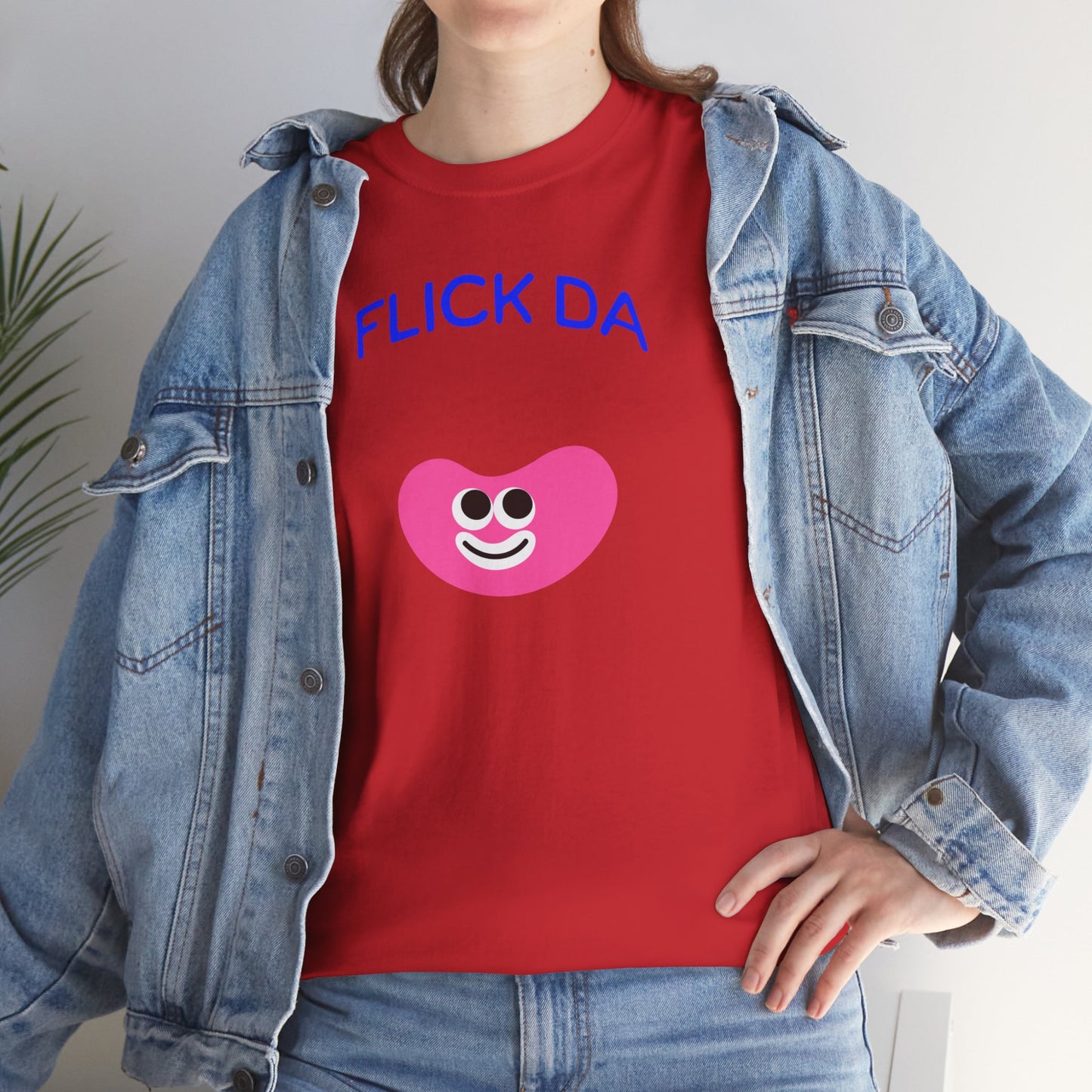 Flick Da Bean T-shirt , Funny T-Shirt, Fun Casual Wear, Gift for Friends, Everyday Summer Style, Comfortable Tee
