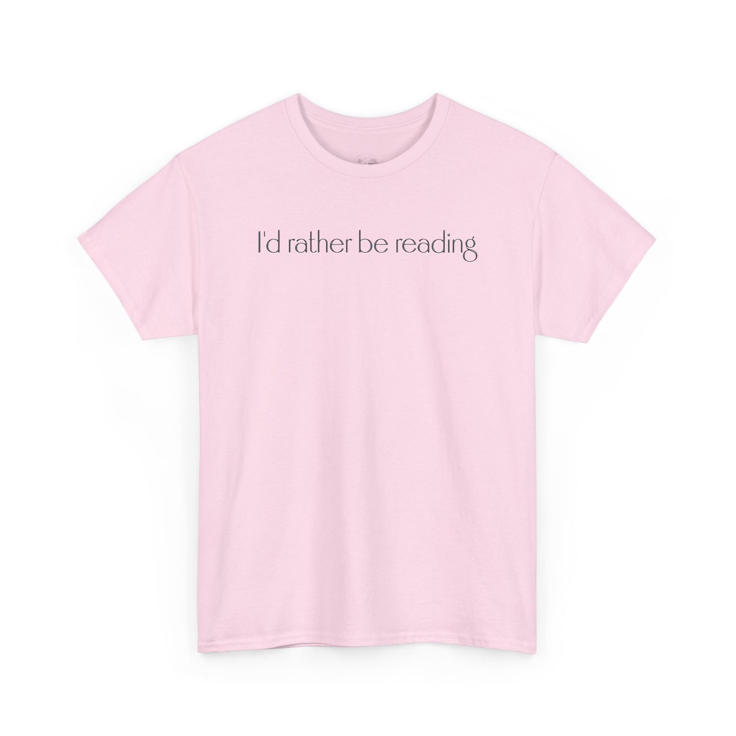 I'd Rather Be Reading Unisex Heavy Cotton Tee - Perfect for Book Lovers, Cozy Vibes, Gift for Readers, Literary Enthusiasts, Casual Wear