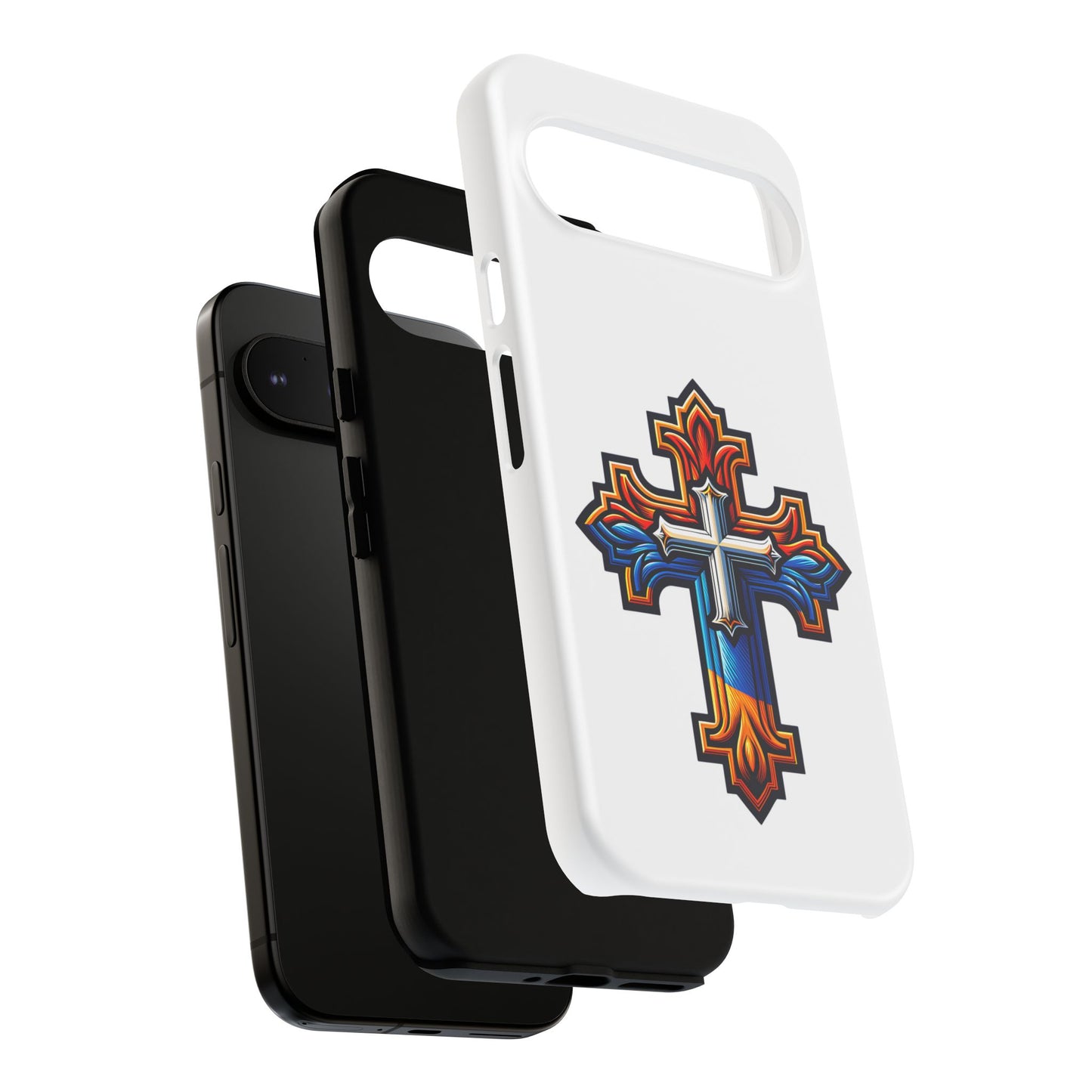 Armenian cross flag phone case iPhone Samsung Google, Christian phone case, white phone case