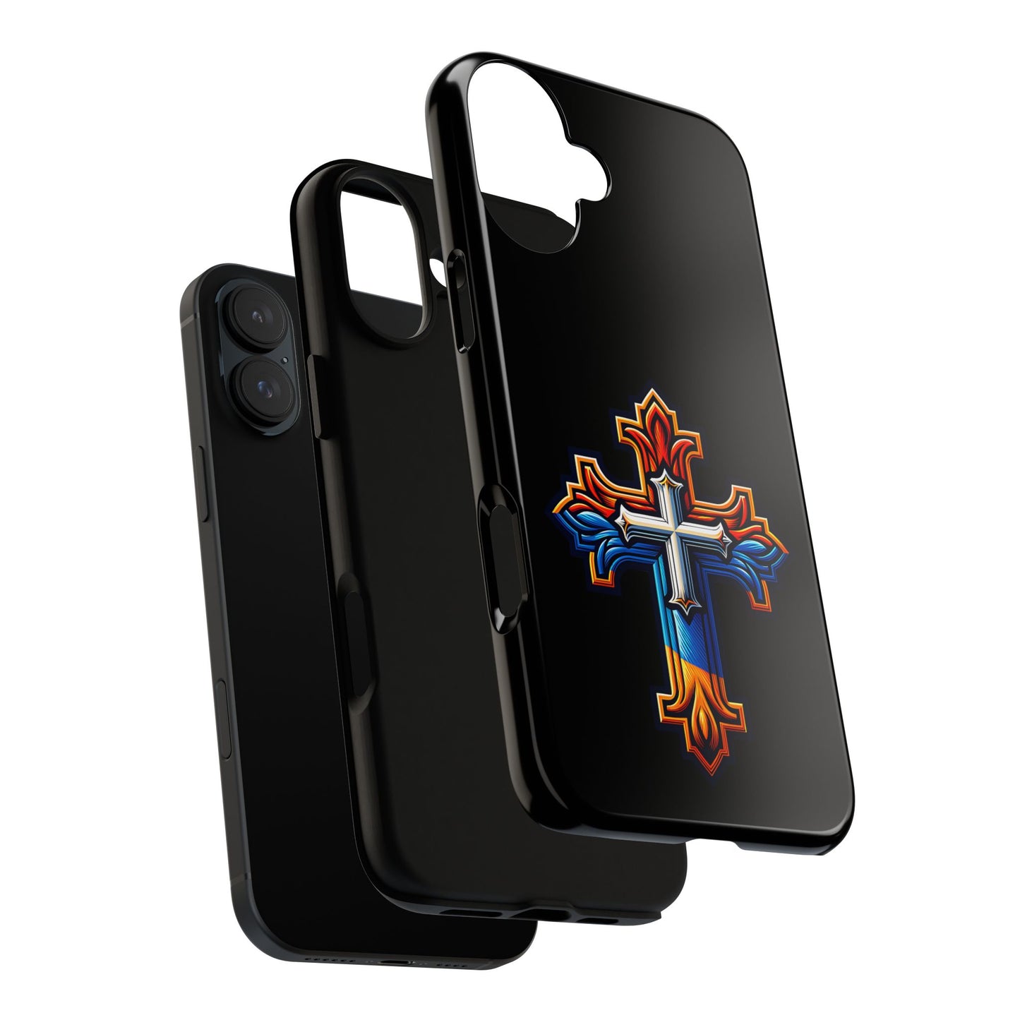 Armenian Cross phone case black, tough guard phone case