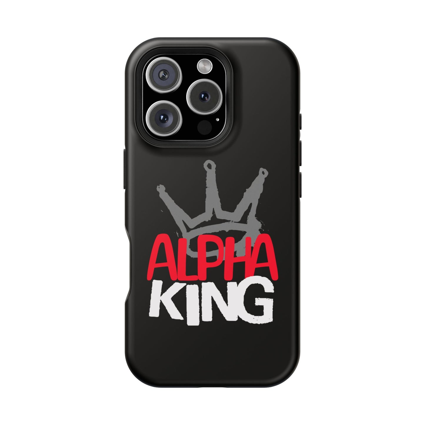 Alpha King Crown phone case compatible with iphone  16 and 17 | Magnetic back impact-resistant case