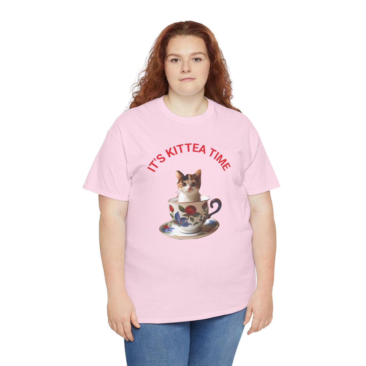 Funny Cat Lover Tee, It's Kittea Time Shirt, Unisex Cotton T-Shirt, Gift for Pet Owners, Animal Lover Apparel, Casual Wear