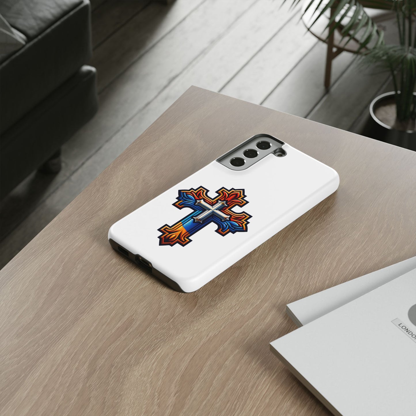 Armenian cross flag phone case iPhone Samsung Google, Christian phone case, white phone case