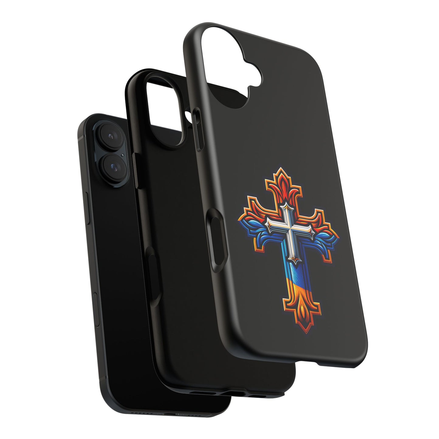 Armenian Cross phone case black, tough guard phone case