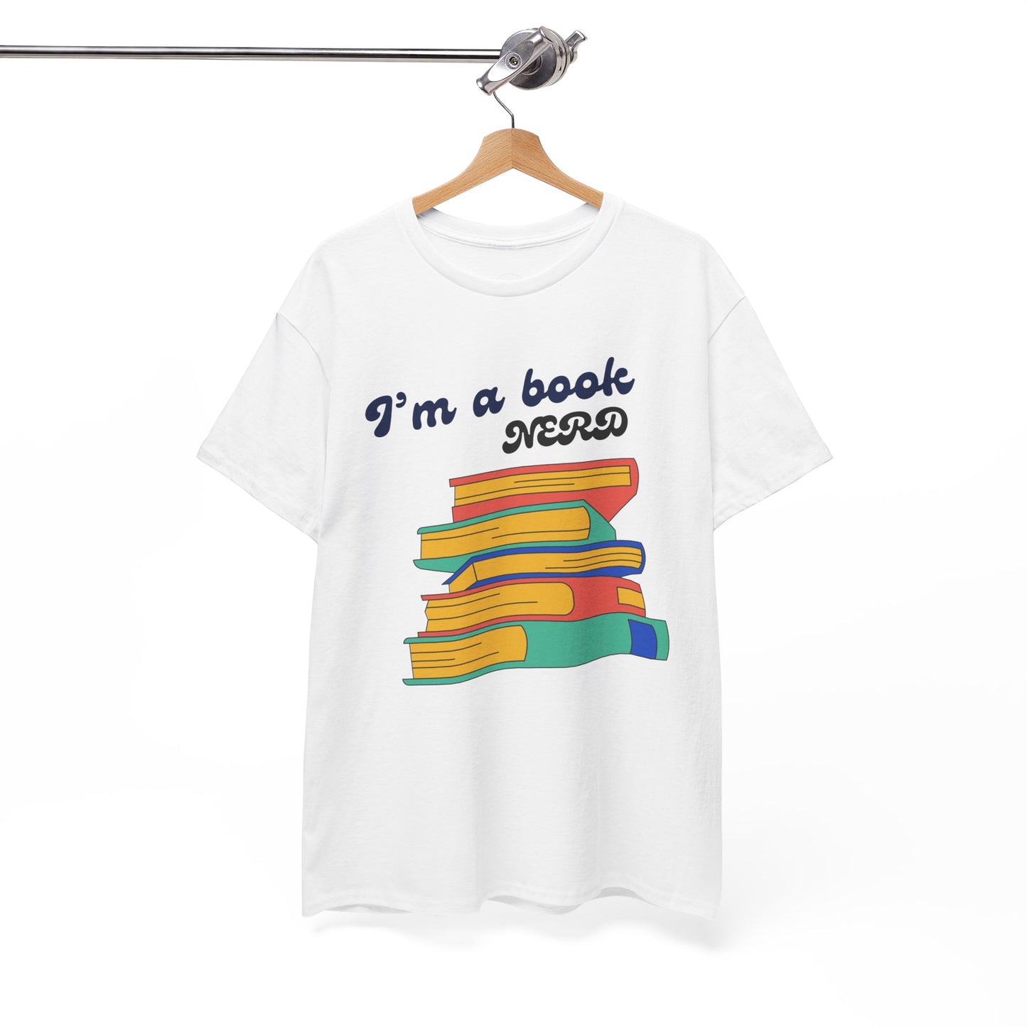 I'm a Book Nerd Unisex Heavy Cotton Tee, Perfect for Book Lovers, Reading Gifts, Nerdy Apparel, Casual Wear, book nerd shirt
