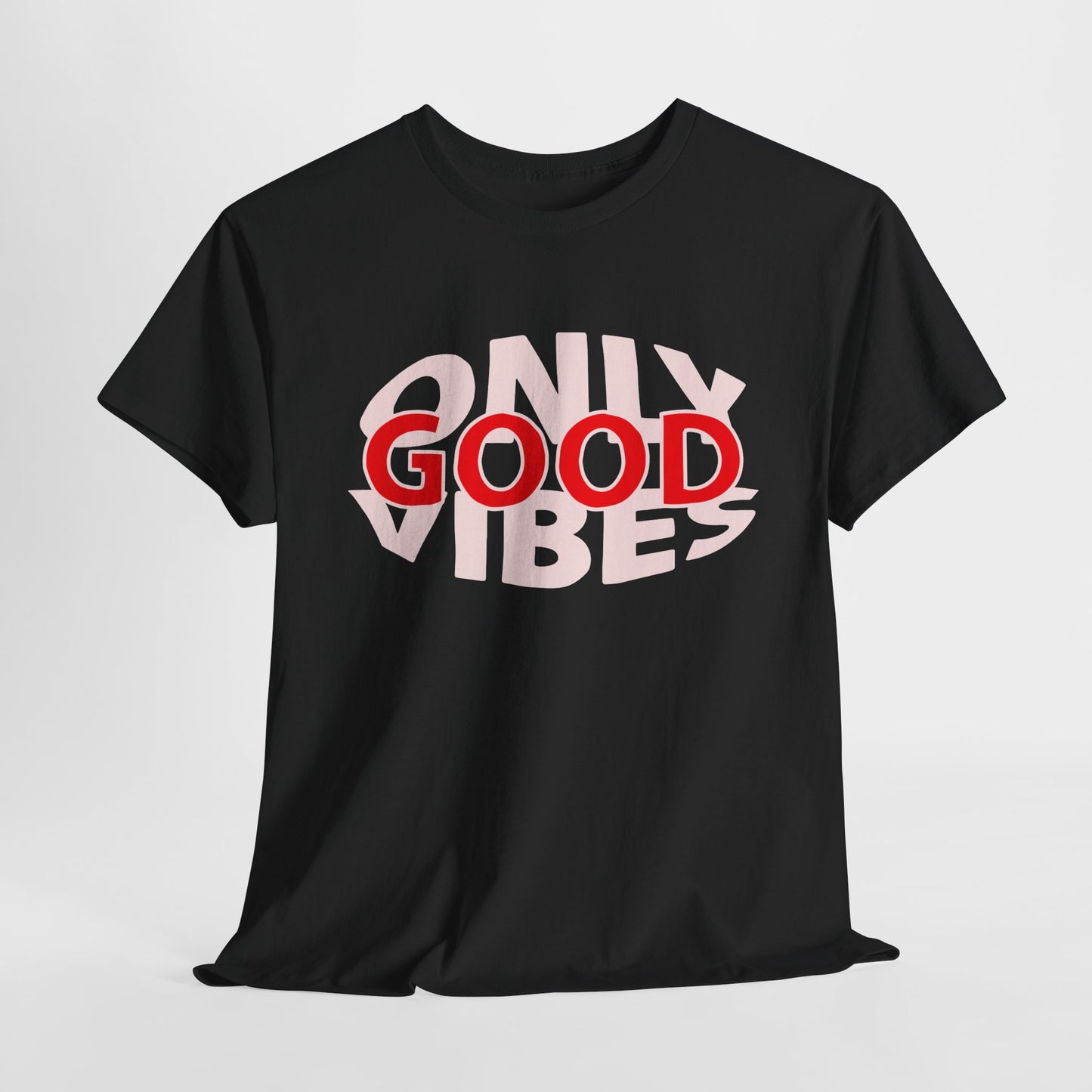 Only Good Vibes Unisex Heavy Cotton Tee | Casual Wear, Gift for Friends, Summer Outfit, Music Festival T-Shirt, Everyday Comfort