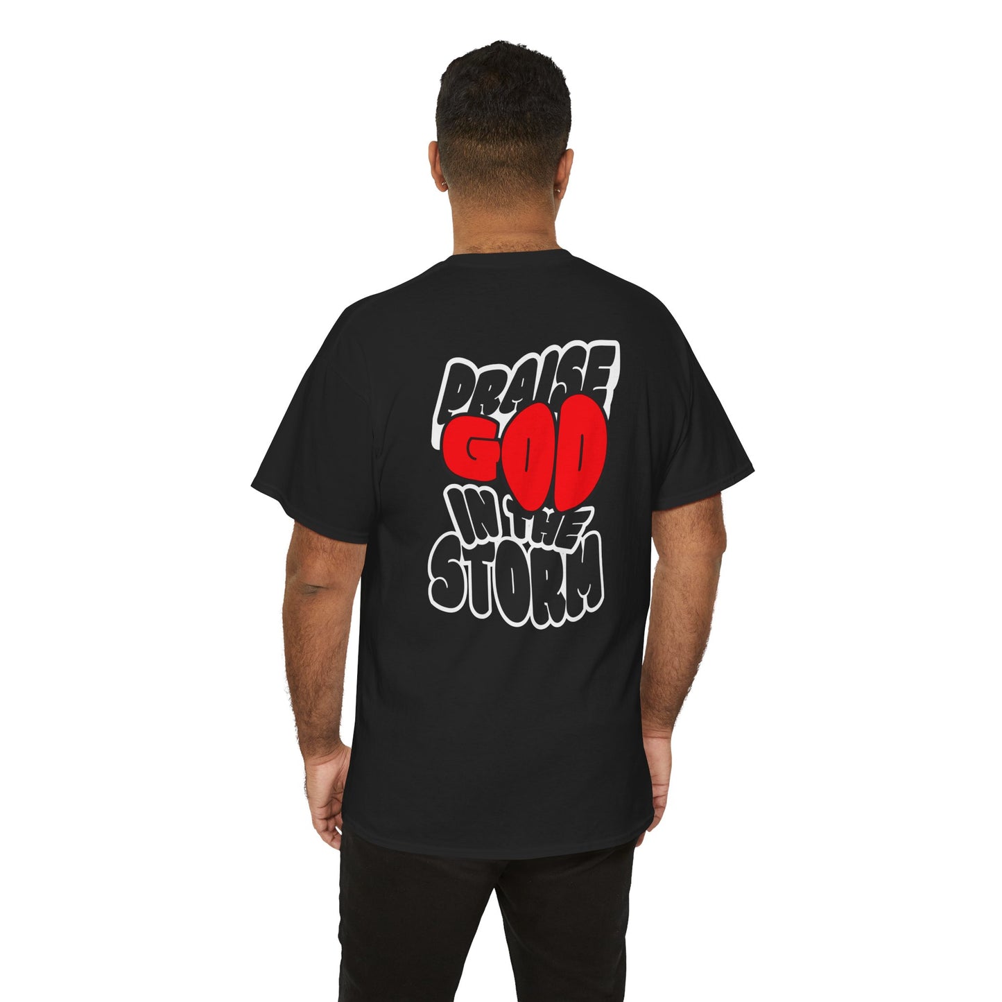 Praise God in the Storm Tee | Religious Faith Typography, Christian Shirt