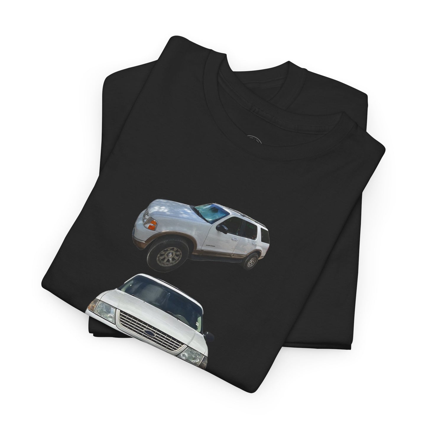 White Ford SUV Trio T-Shirt – Front, Side & Rear View Car Tee for Auto Enthusiasts