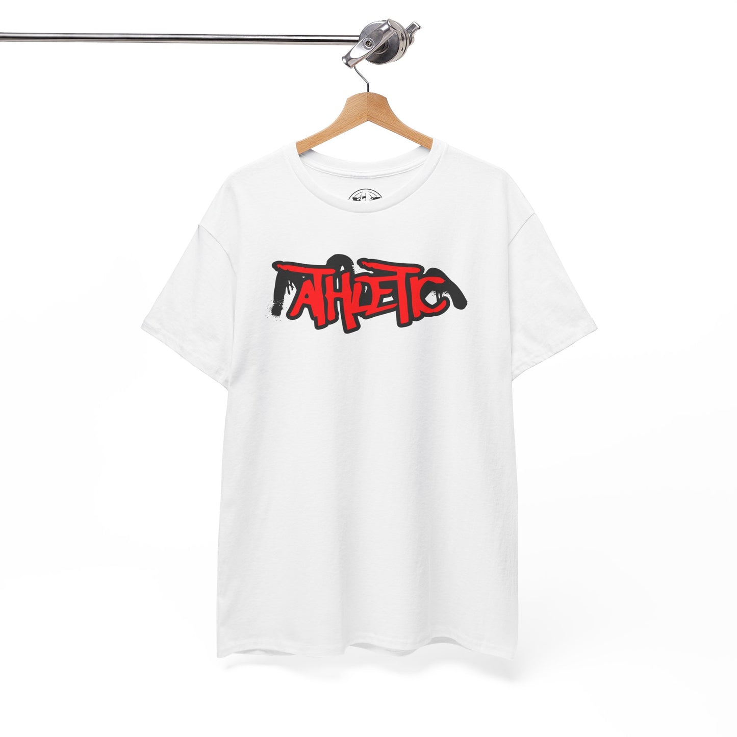 Athletic Graffiti T-Shirt — Red & Black Streetwear Logo Tee