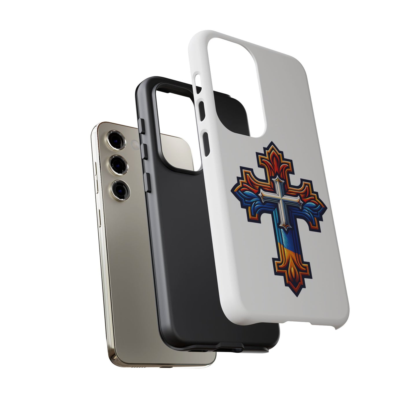 Armenian cross flag phone case iPhone Samsung Google, Christian phone case, white phone case