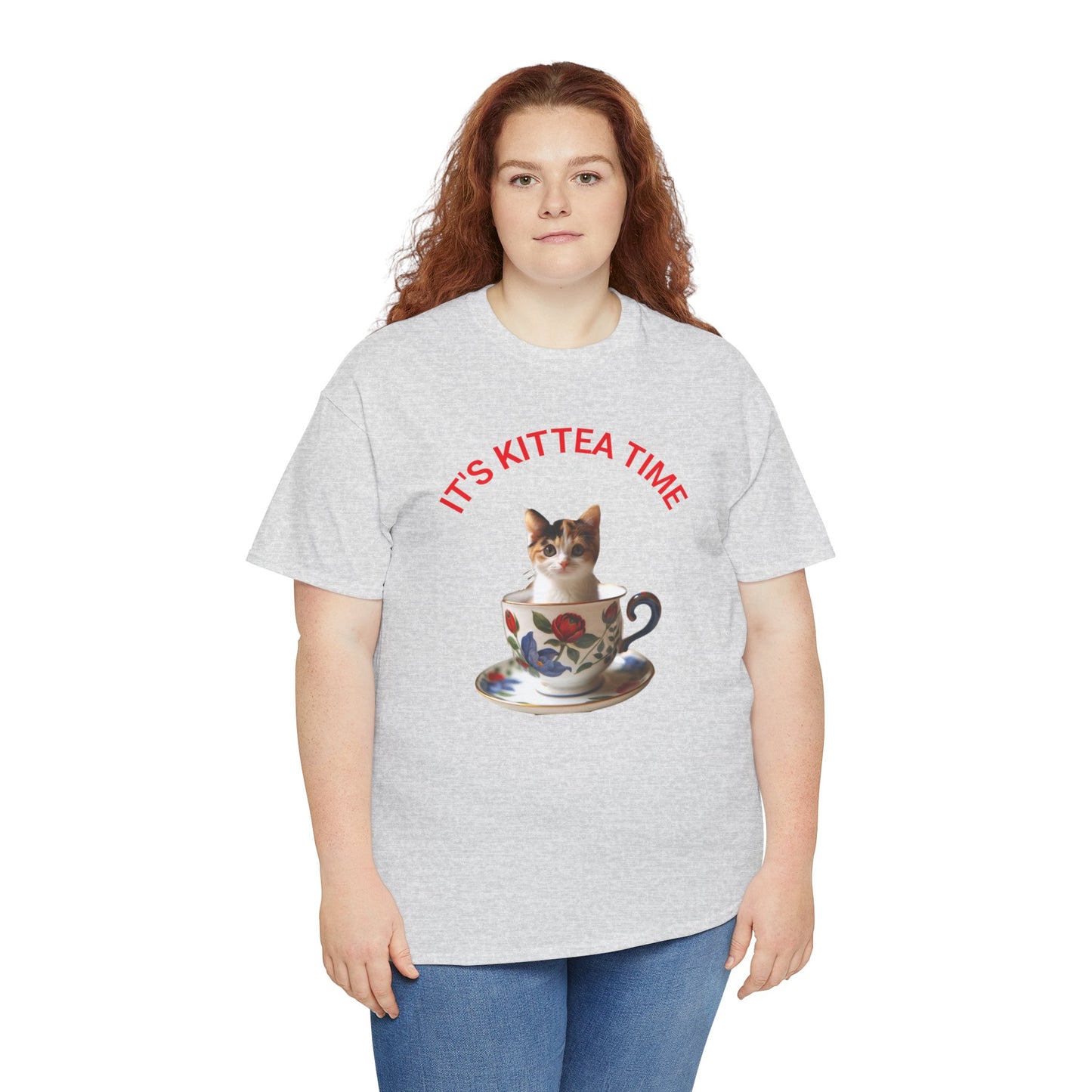 Funny Cat Lover Tee, It's Kittea Time Shirt, Unisex Cotton T-Shirt, Gift for Pet Owners, Animal Lover Apparel, Casual Wear