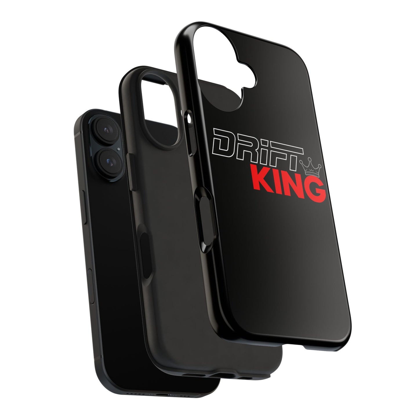 Drift King iPhone Compatible Black Phone Case | Tough Protective Phone Case