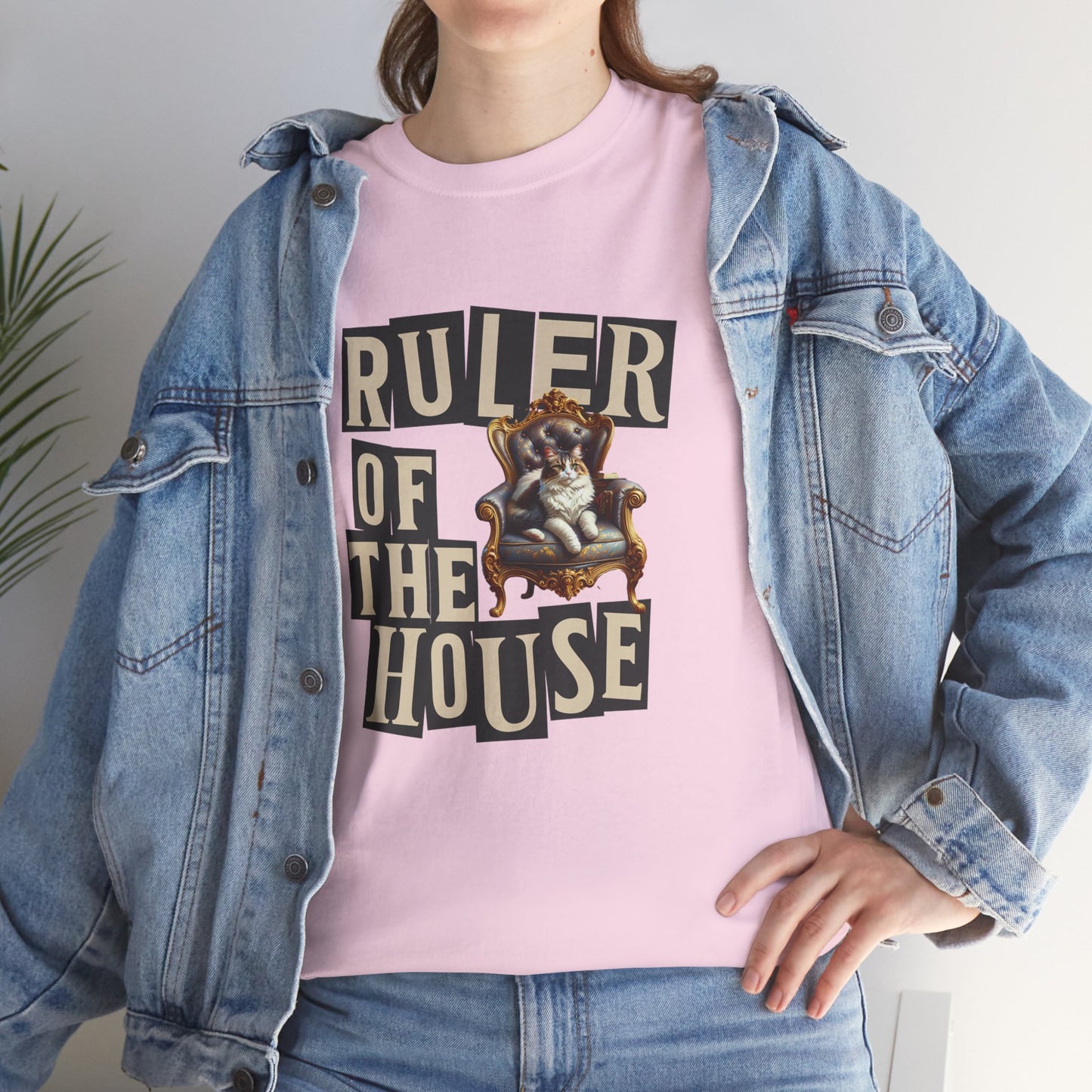 Ruler of the House Tee, Funny Pet Shirt, Gift for Cat Lovers, Unisex Cotton Tee, Casual Wear for Pet Owners