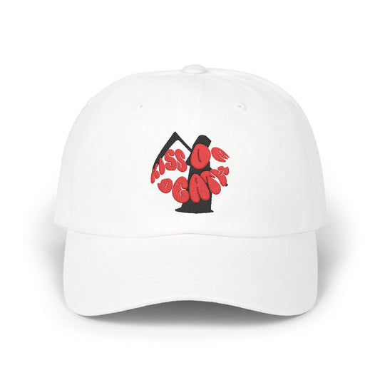 Kiss Of Death Hat Great Gift, White pink hat, cool design hat, adjustable hat