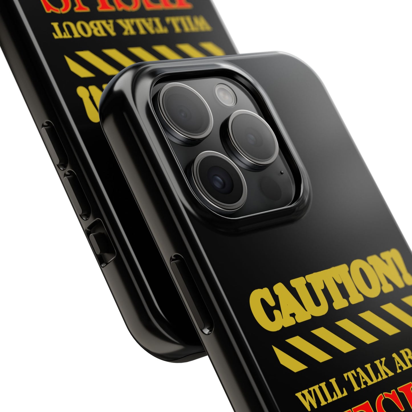 Caution Will Talk About Jesus for Hours iPhone compatible black Phone Case | Christian Phone Case