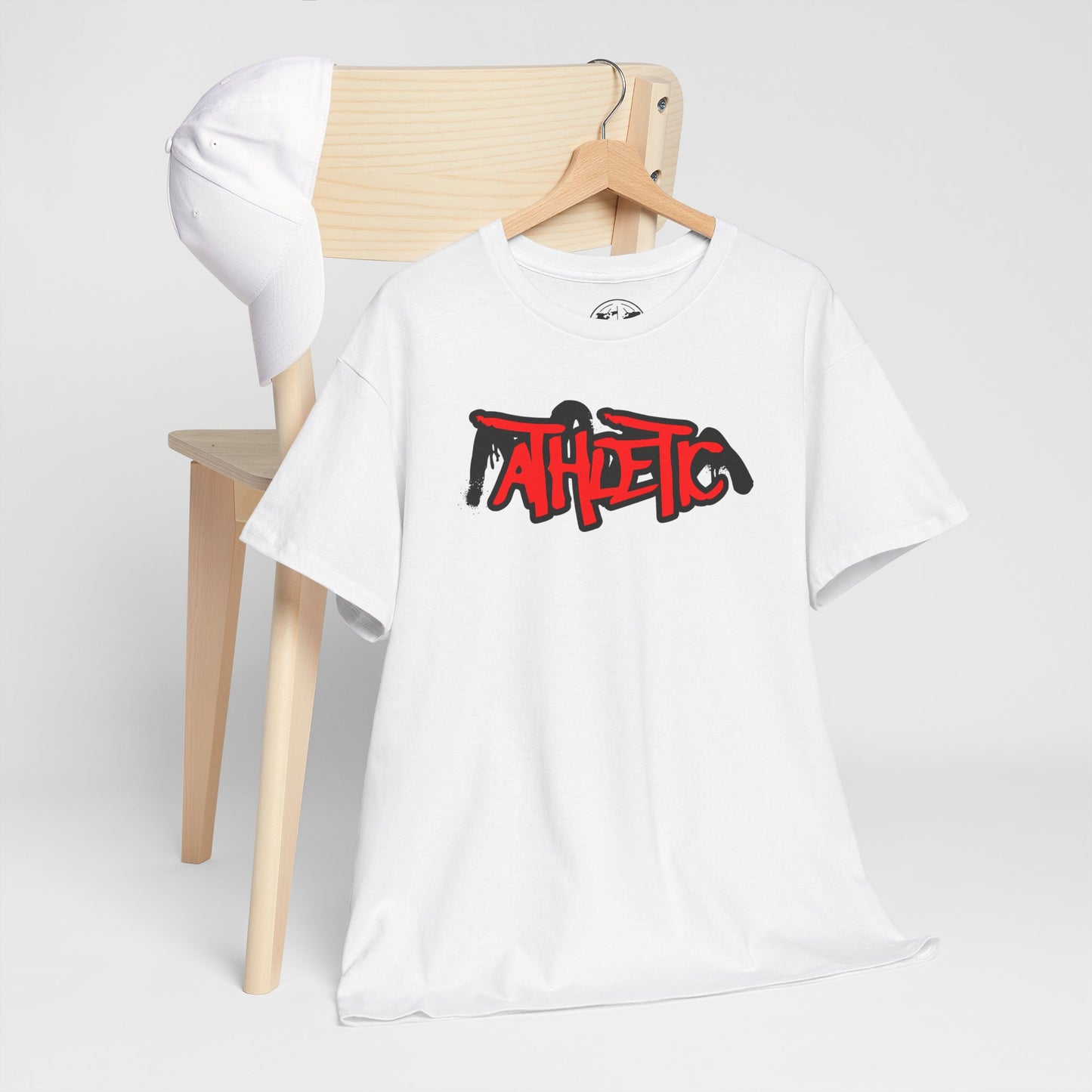 Athletic Graffiti T-Shirt — Red & Black Streetwear Logo Tee