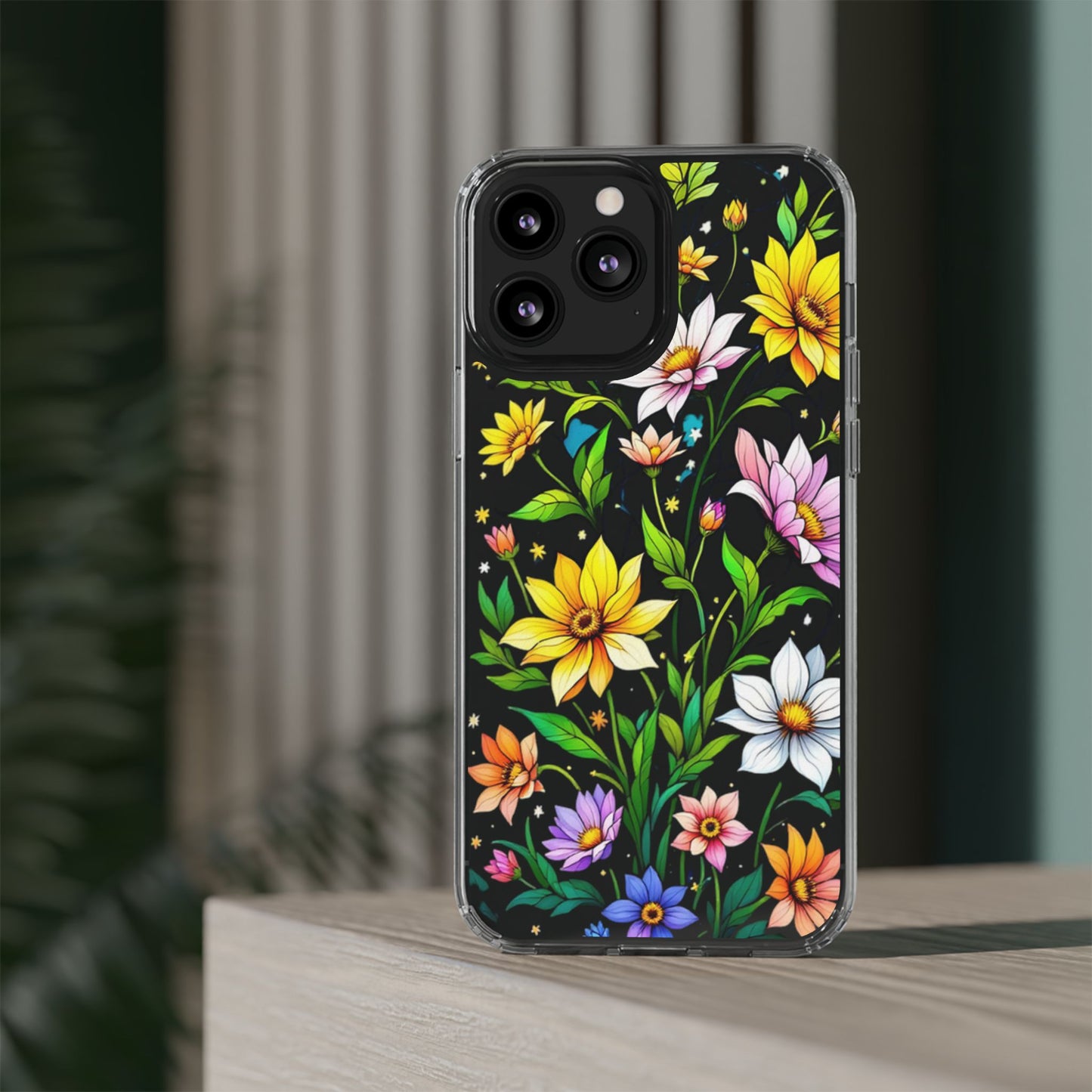 Cute flower phone case, clear phone case, iPhone phone case, Samsung phone case, phone case gift