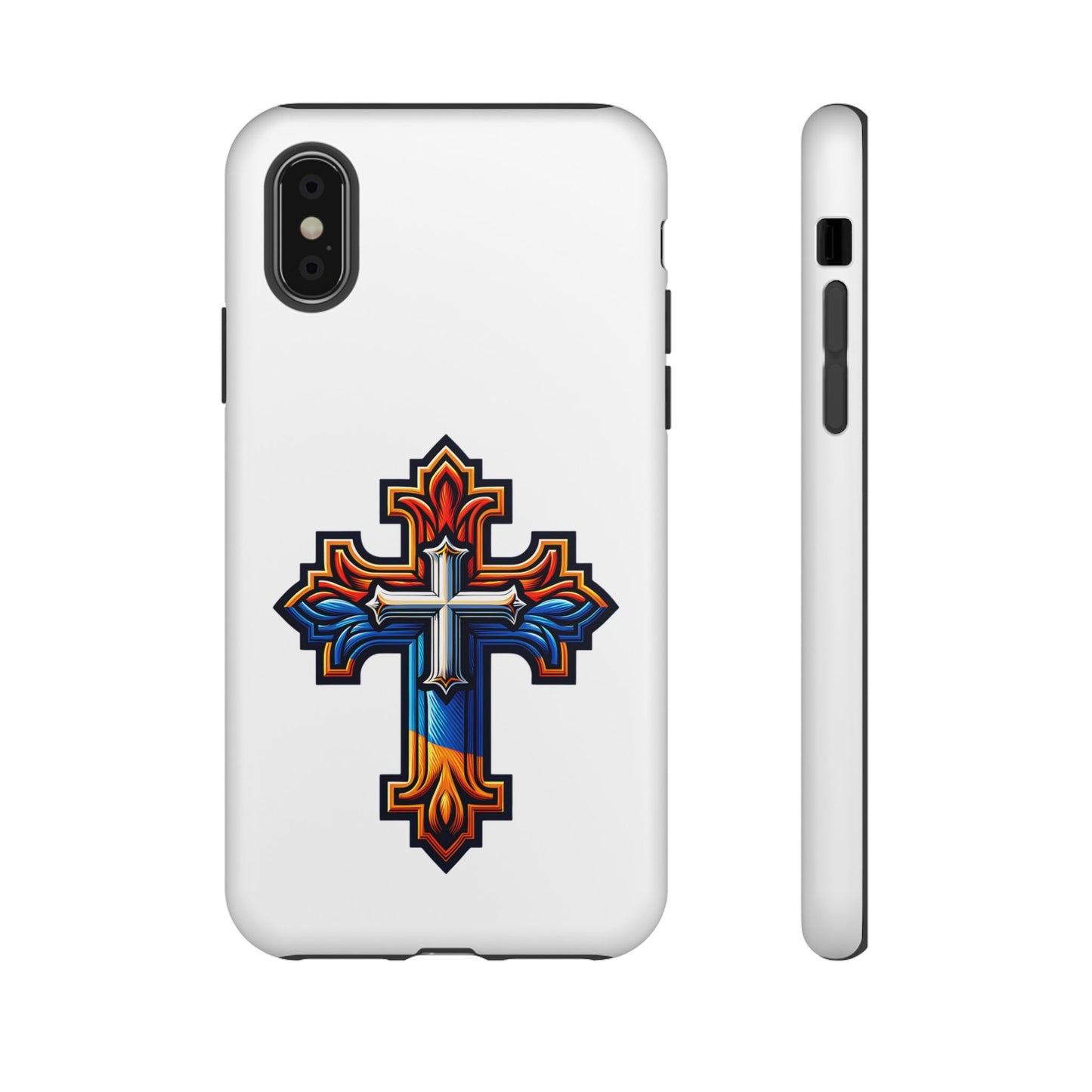 Armenian cross flag phone case iPhone Samsung Google, Christian phone case, white phone case