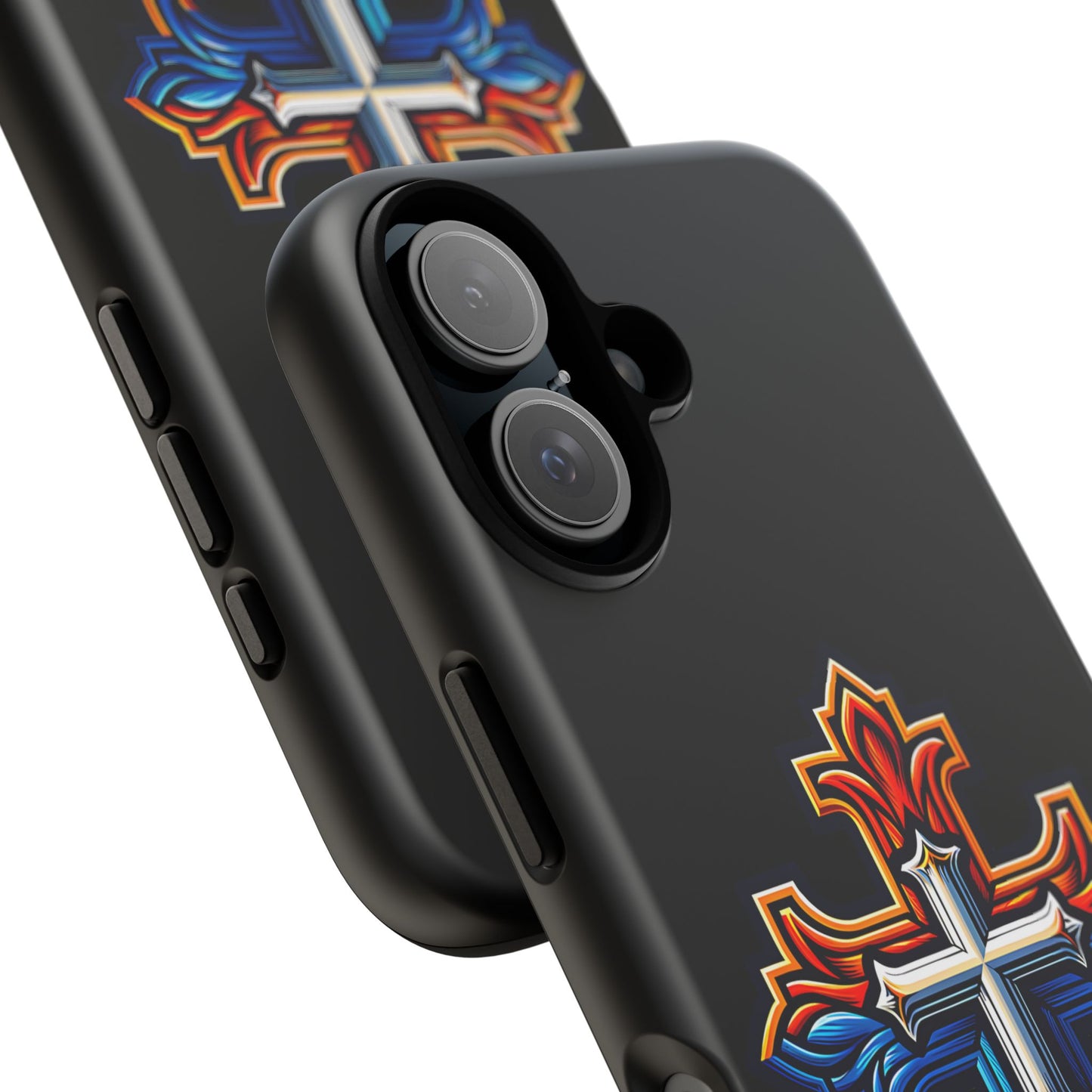 iPhone 16 iPhone 16 Pro iPhone 16 Pro Max iPhone 15 iPhone 15 Pro iPhone 15 Pro Max Armenian Cross phone case black, Christian phone case