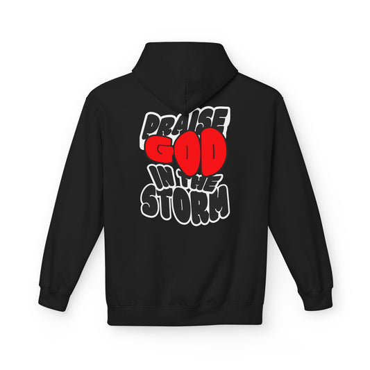 Praise God in the Storm Hoodie | Faith Typography, Red Heart