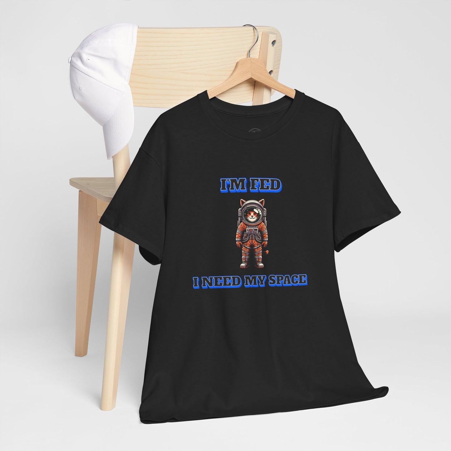 Funny cat lover shirt I'm Fed, I Need My Space - Funny Gift, Casual Wear, Animal Lover Shirt, Self-Care Humor, Everyday Comfort