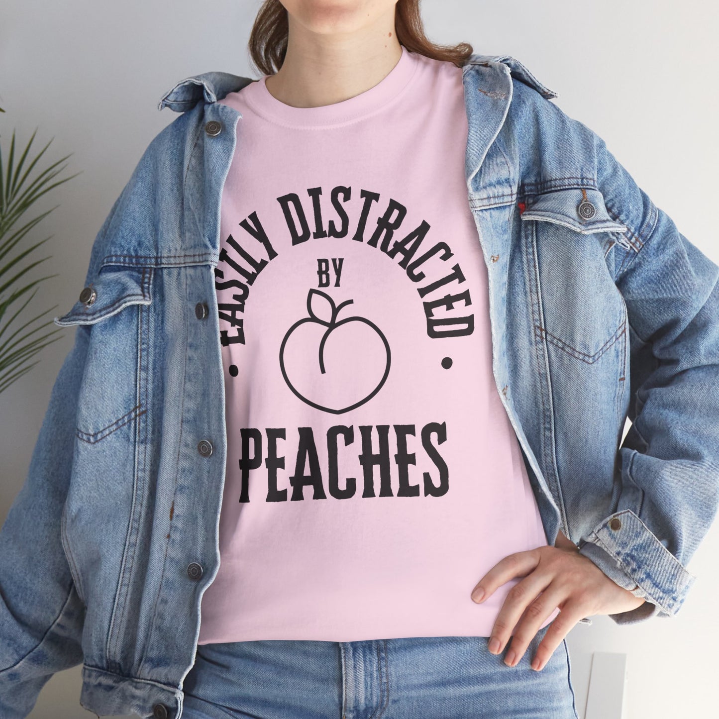 Easily Distracted by Peaches t-shirt, funny t-shirt, peach lovers shirt