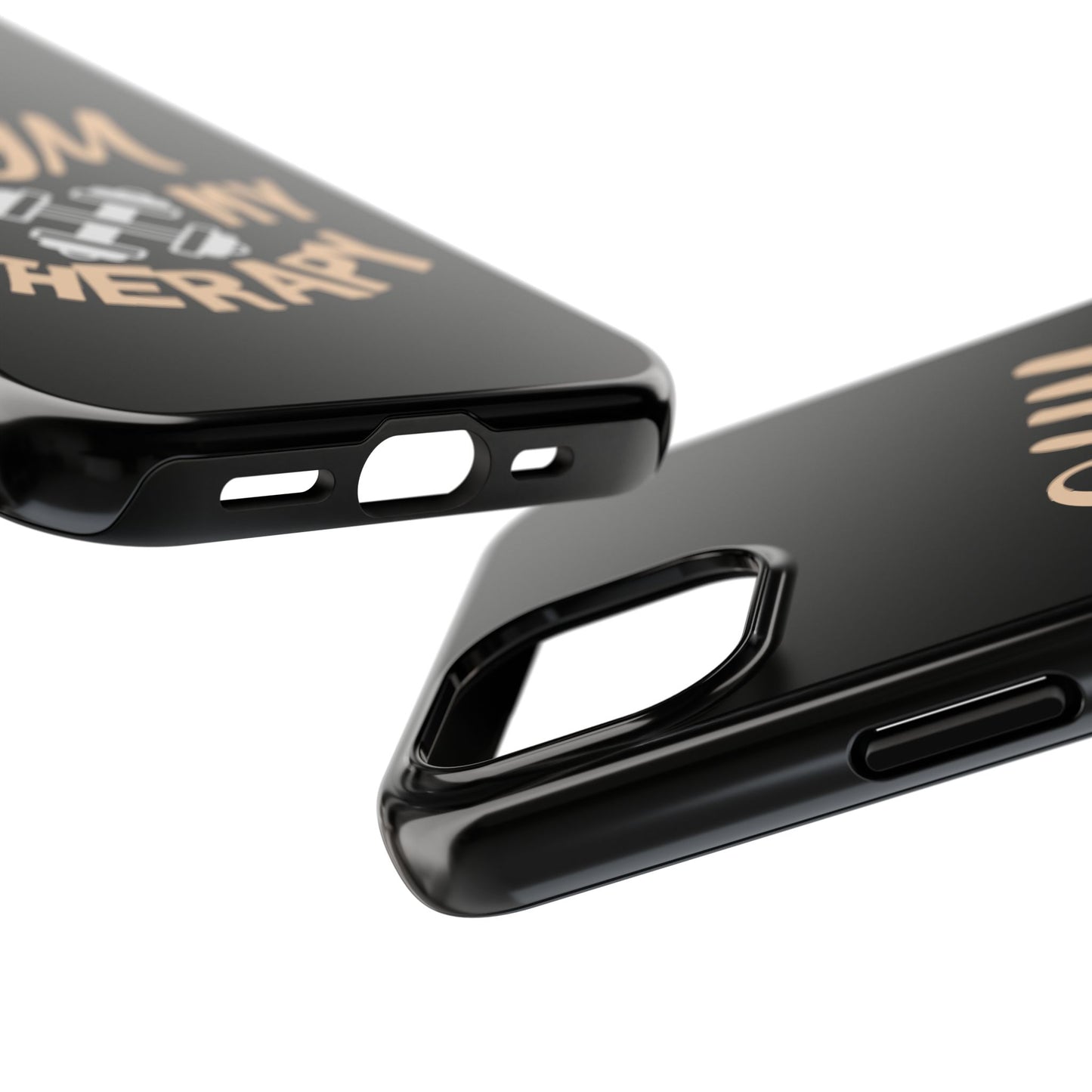 Gym Is My Therapy iPhone Phone Case | Fitness Dumbbell Workout Motivational iphone compatibie