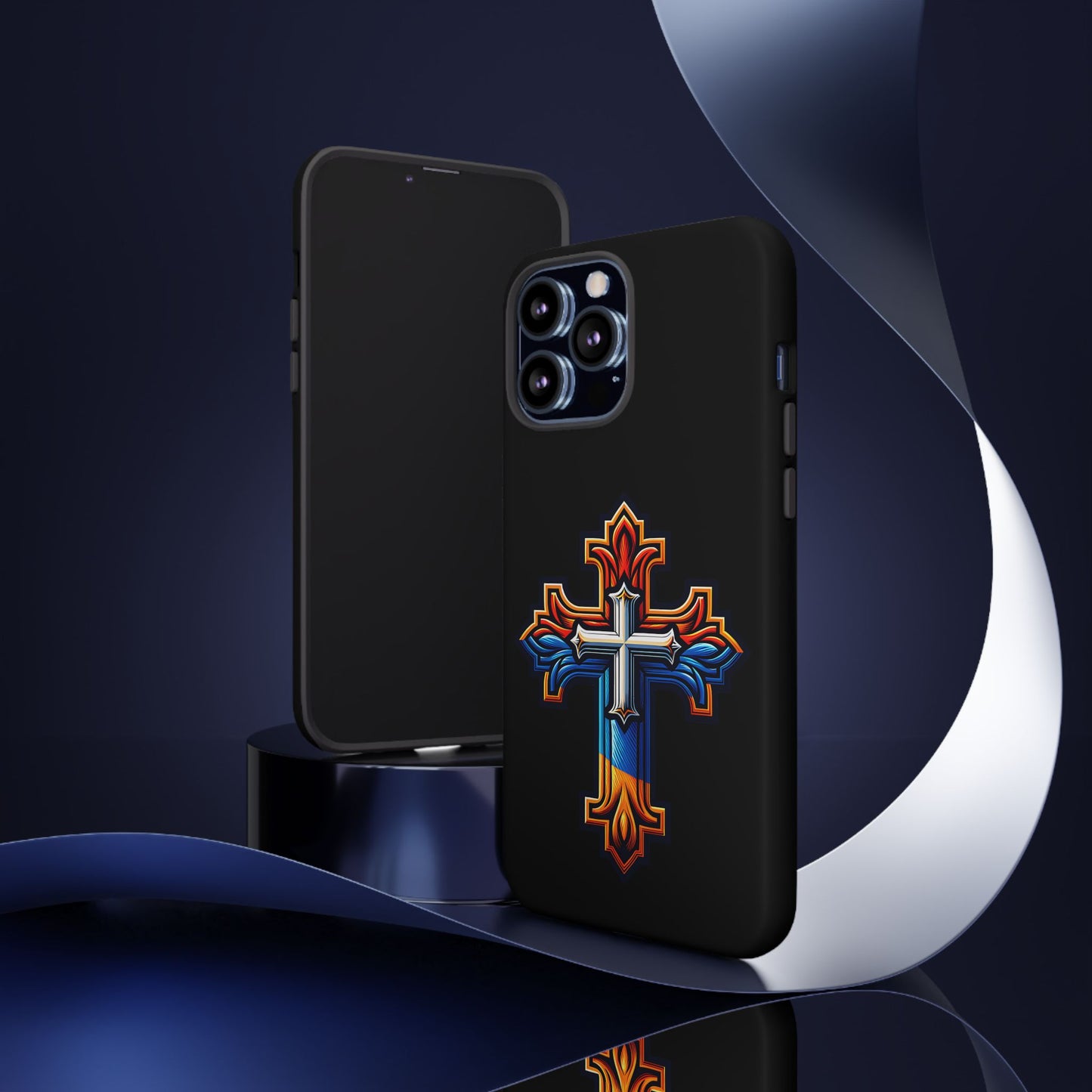 iPhone 16 iPhone 16 Pro iPhone 16 Pro Max iPhone 15 iPhone 15 Pro iPhone 15 Pro Max Armenian Cross phone case black, Christian phone case