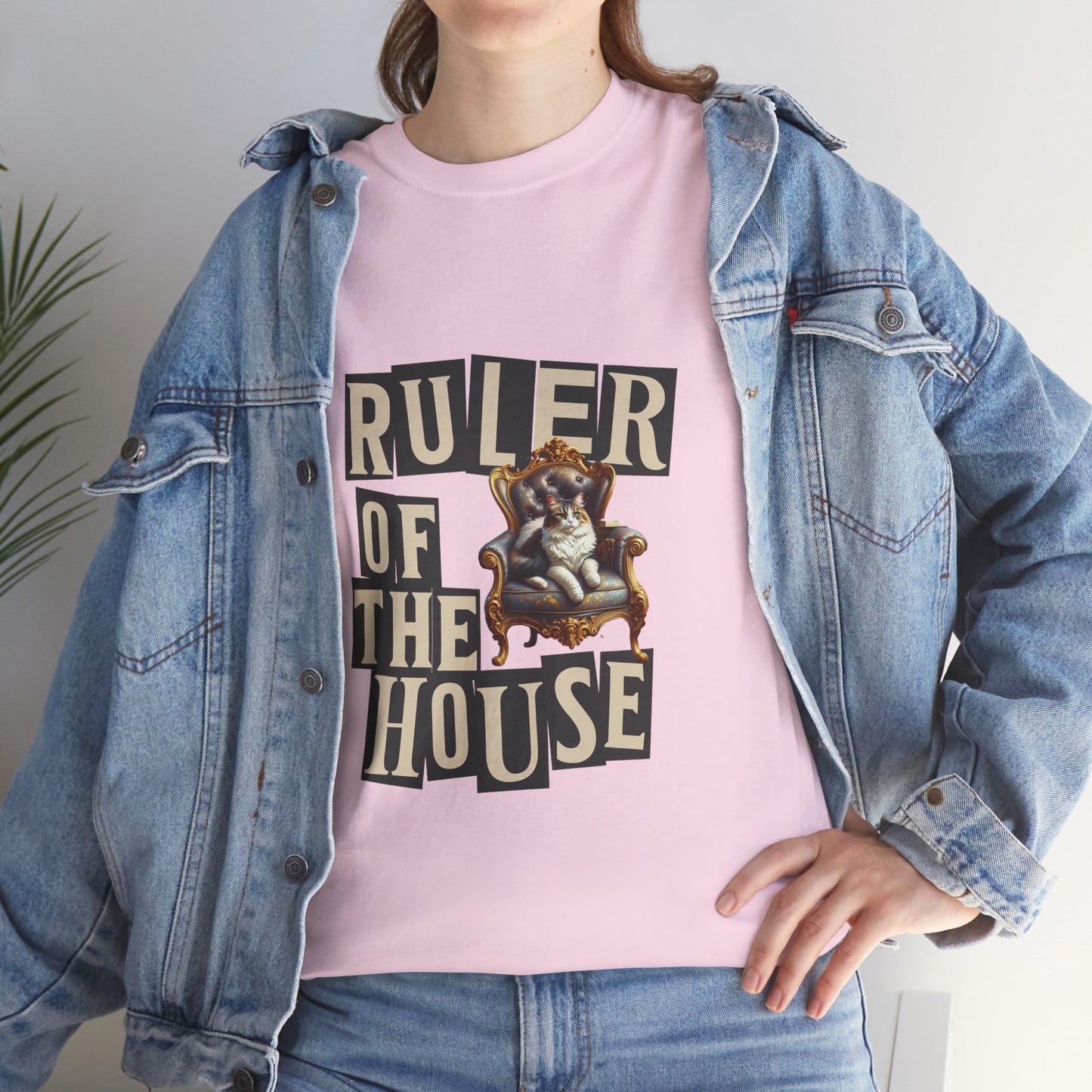 Ruler of the House Tee, Funny Pet Shirt, Gift for Cat Lovers, Unisex Cotton Tee, Casual Wear for Pet Owners