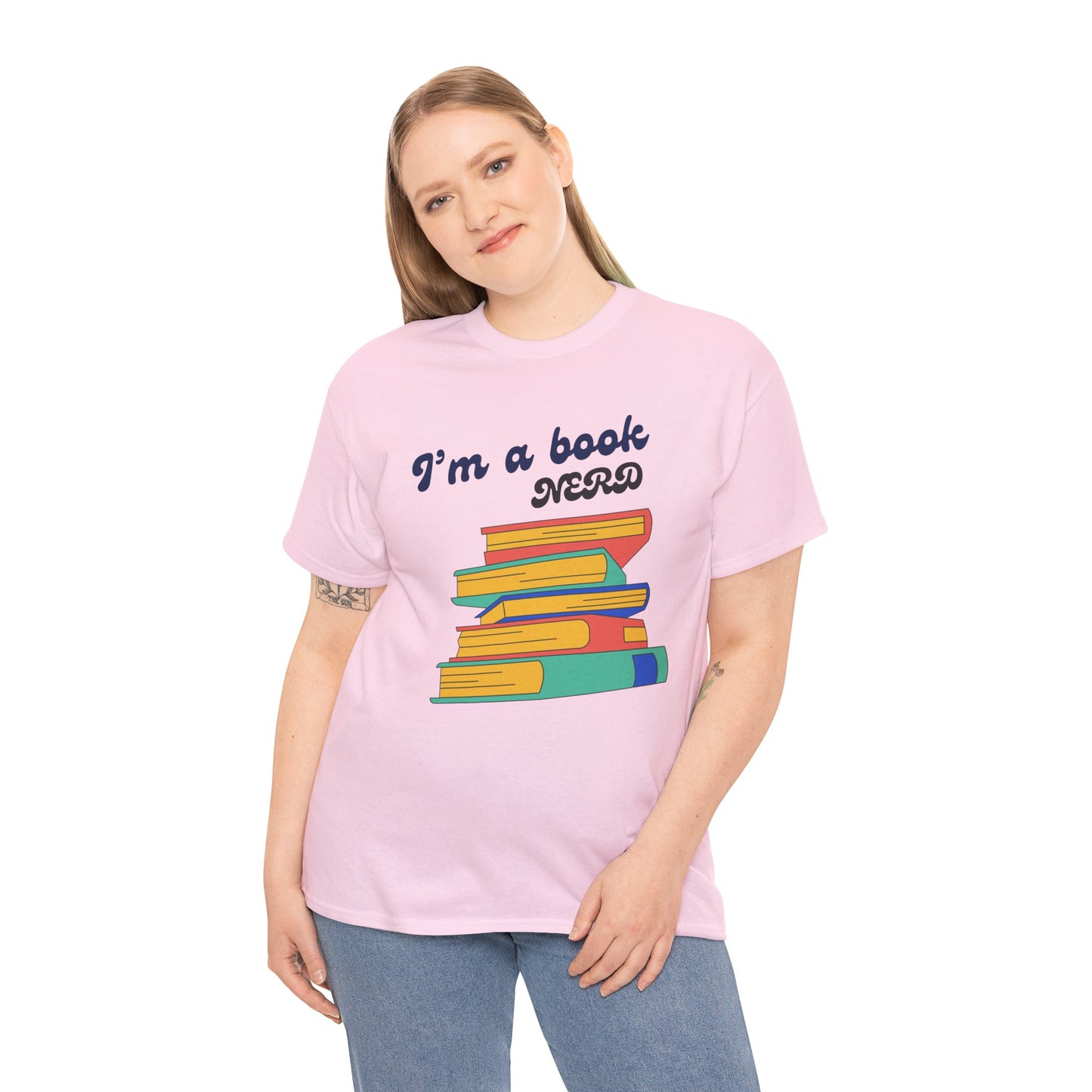 I'm a Book Nerd Unisex Heavy Cotton Tee, Perfect for Book Lovers, Reading Gifts, Nerdy Apparel, Casual Wear, book nerd shirt
